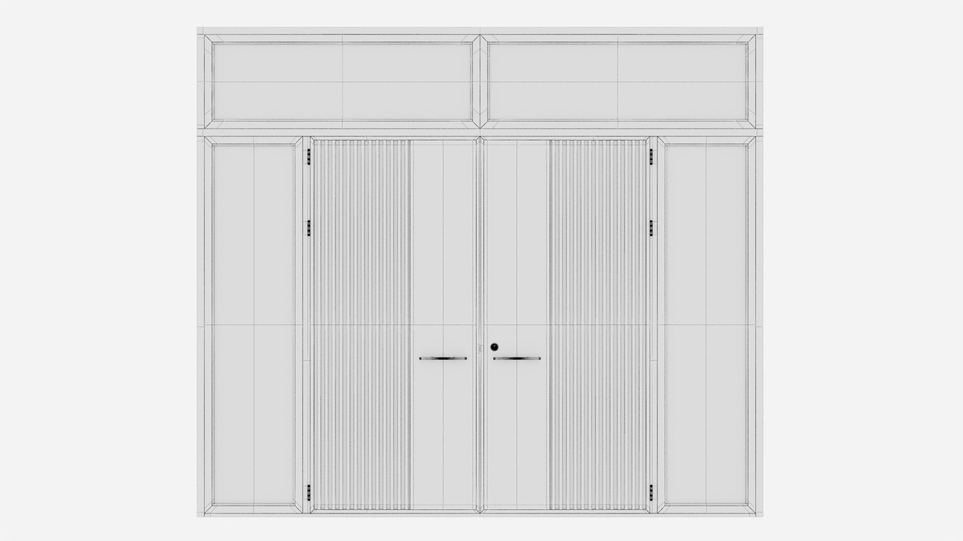 Aluminium door 113 3D model_5