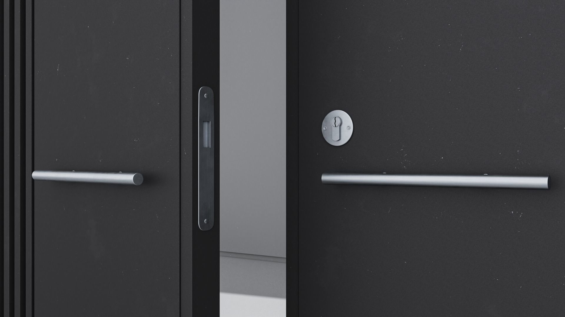 Aluminium door 113 3D model_4