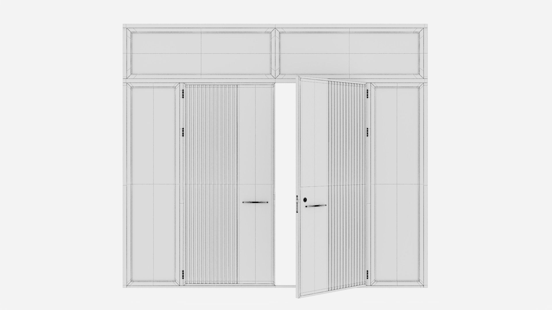Aluminium door 113 3D model_6