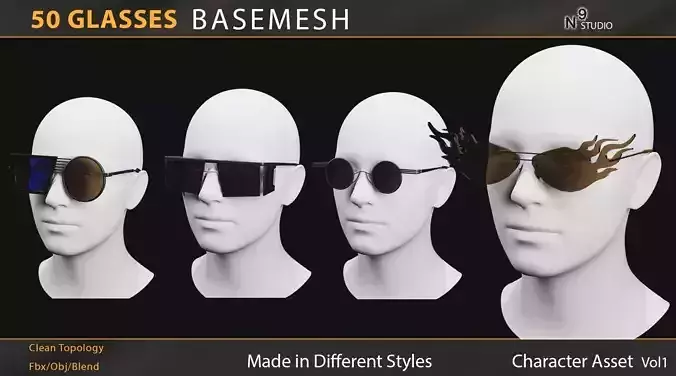 50 Glasses Base mesh