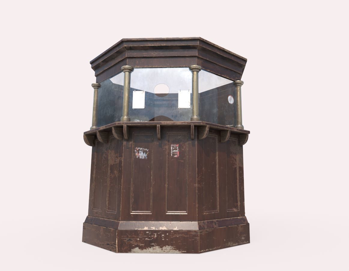 Ticket Booth 3D model_1