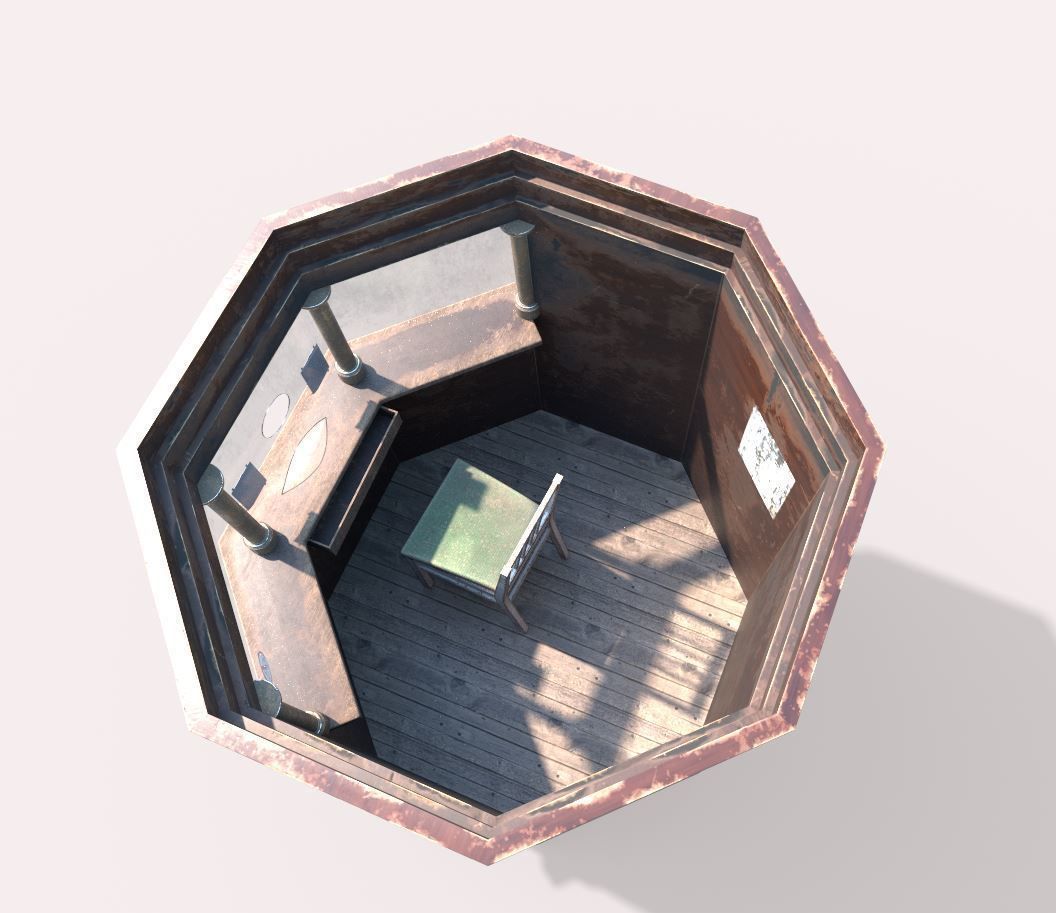 Ticket Booth 3D model_4