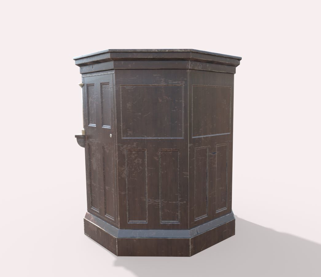 Ticket Booth 3D model_5