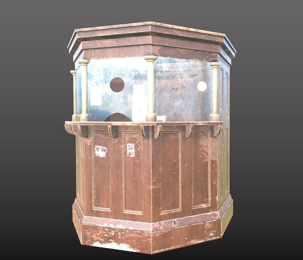 Ticket Booth 3D model_6