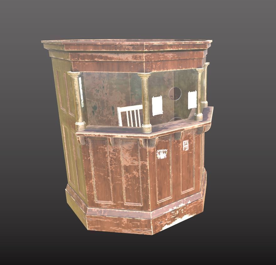 Ticket Booth 3D model_7