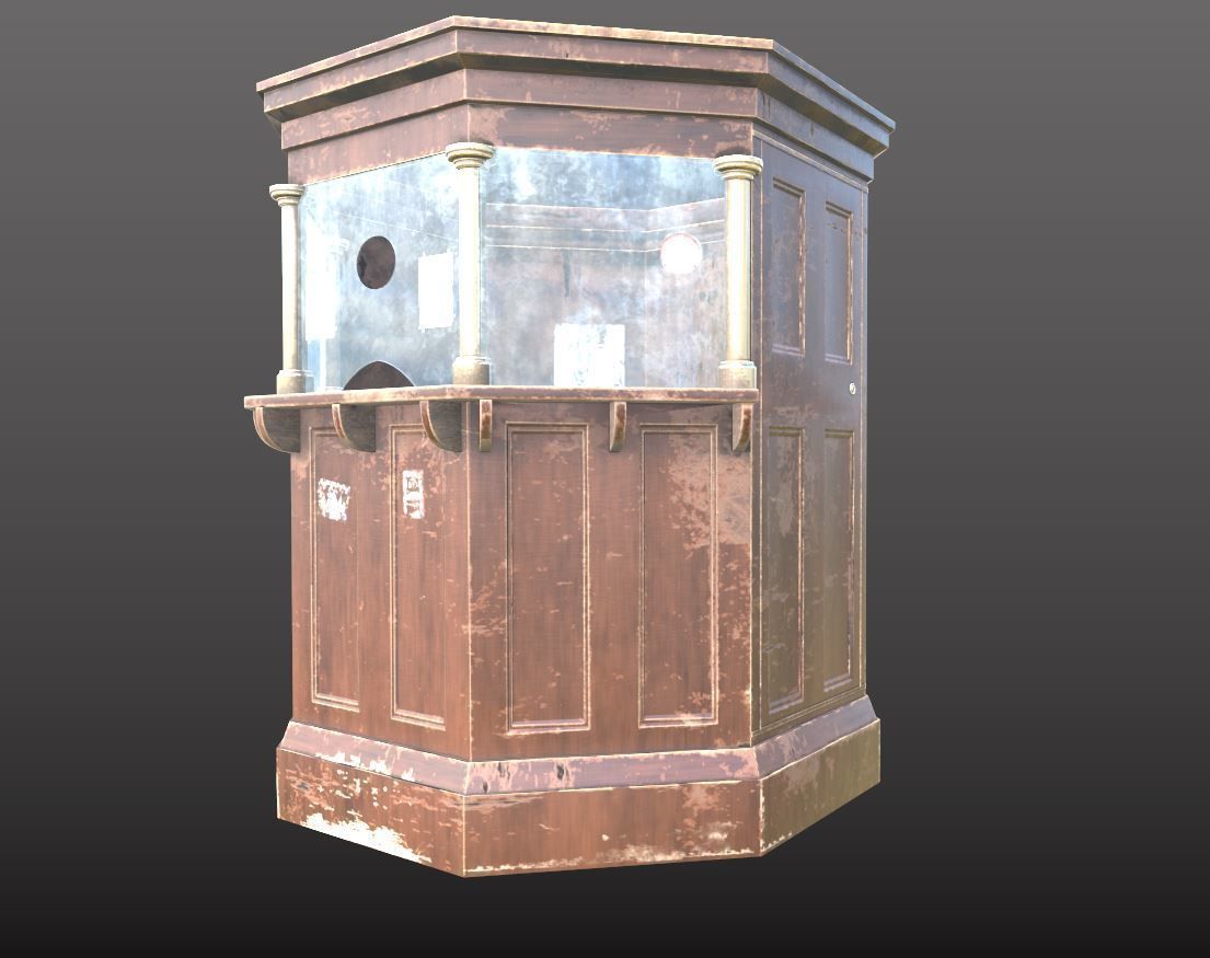 Ticket Booth 3D model_8