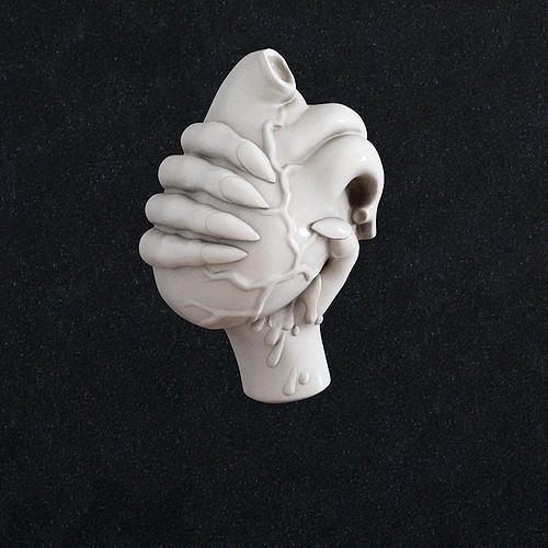 Heart in hand Pendant 3D print model