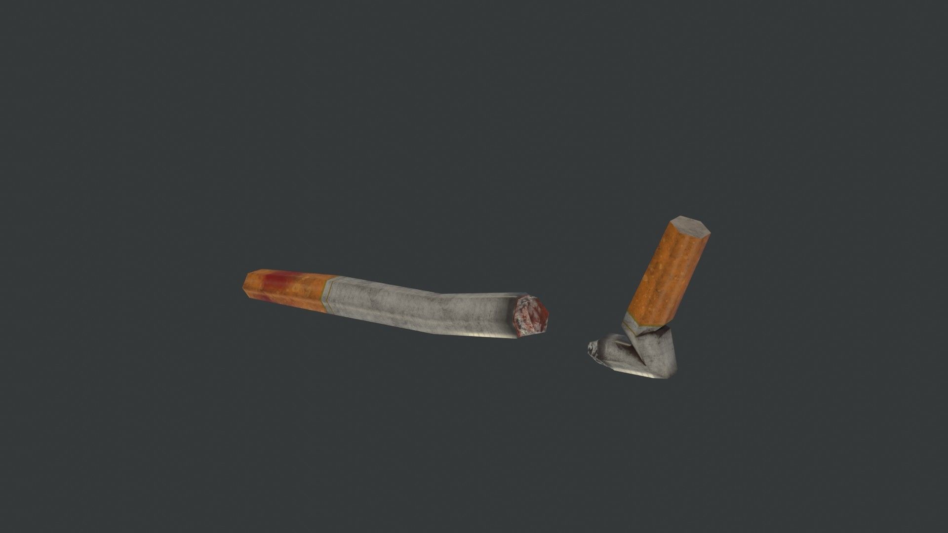 Cigarettes - Lit Used 2 Piece Set Free low-poly 3D model_3