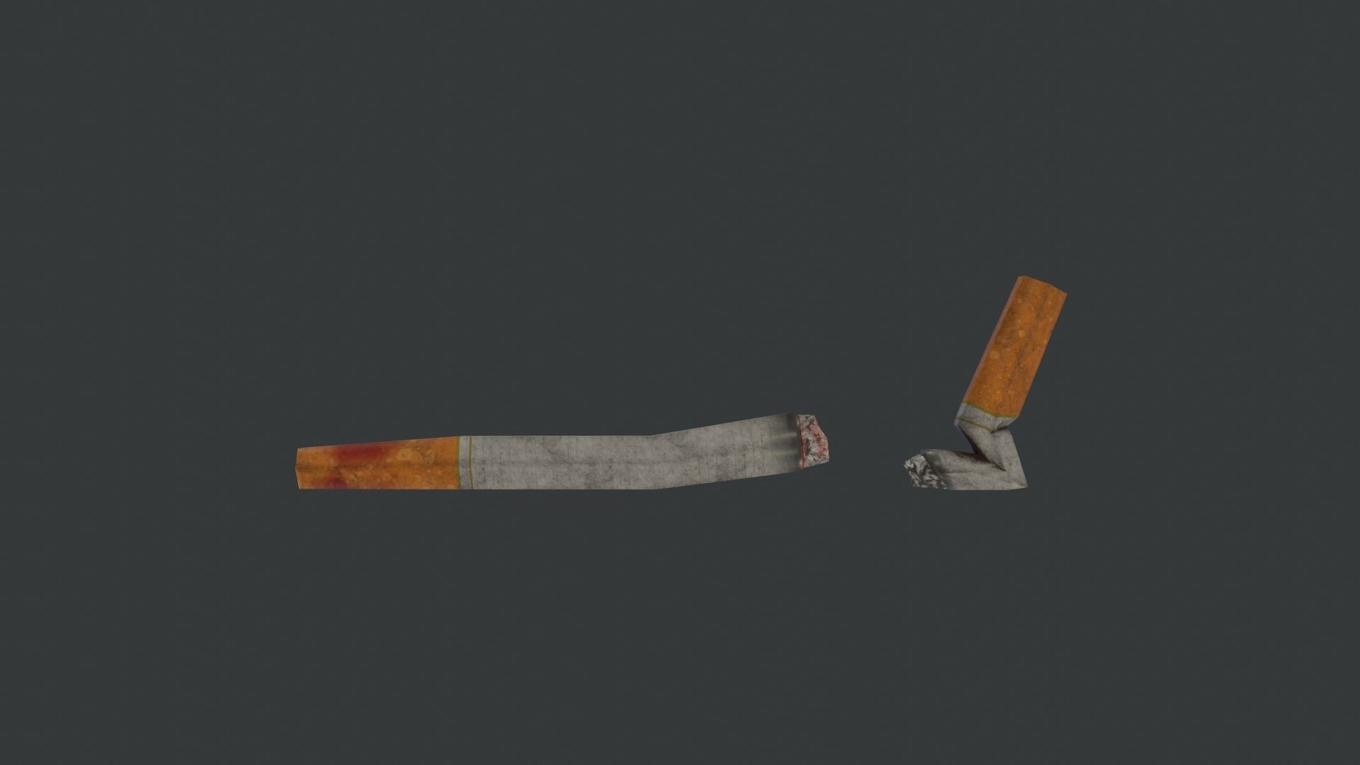 Cigarettes - Lit Used 2 Piece Set Free low-poly 3D model_2
