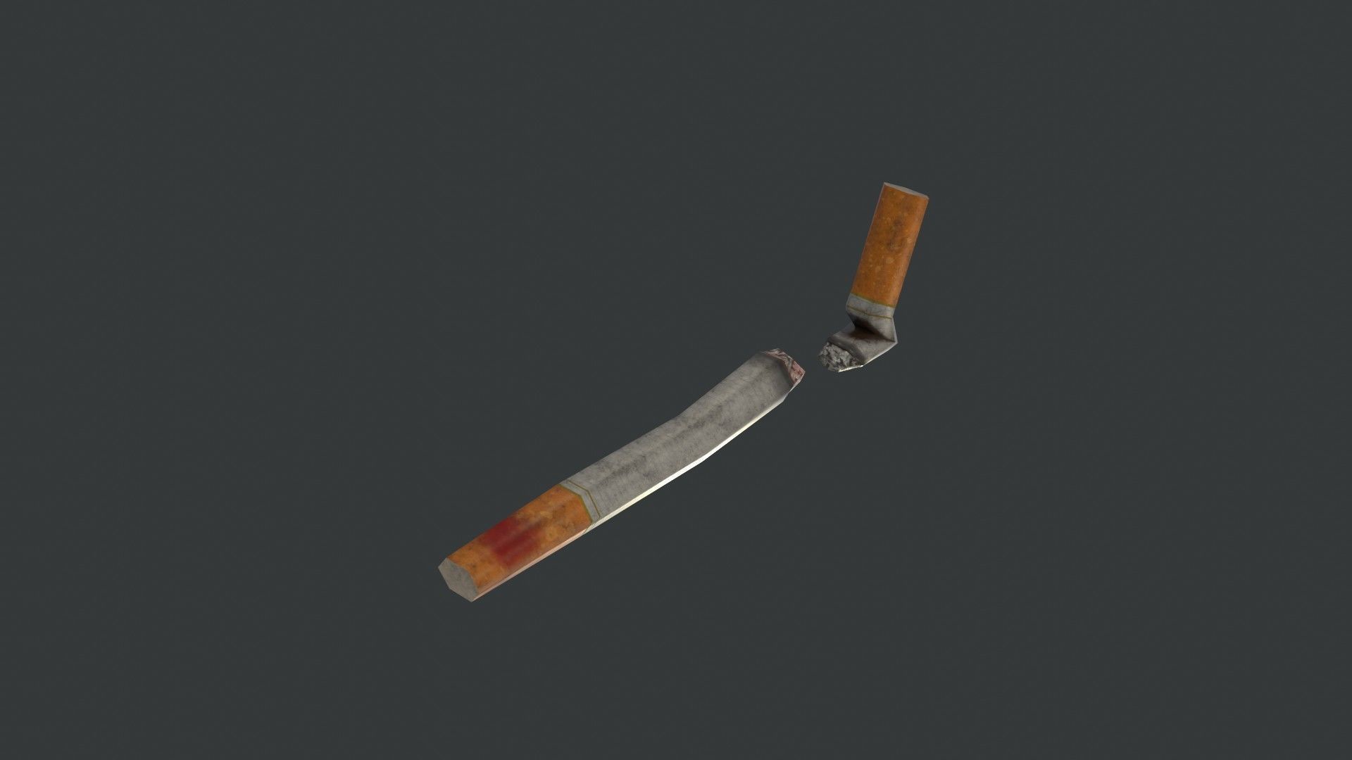 Cigarettes - Lit Used 2 Piece Set Free low-poly 3D model_4
