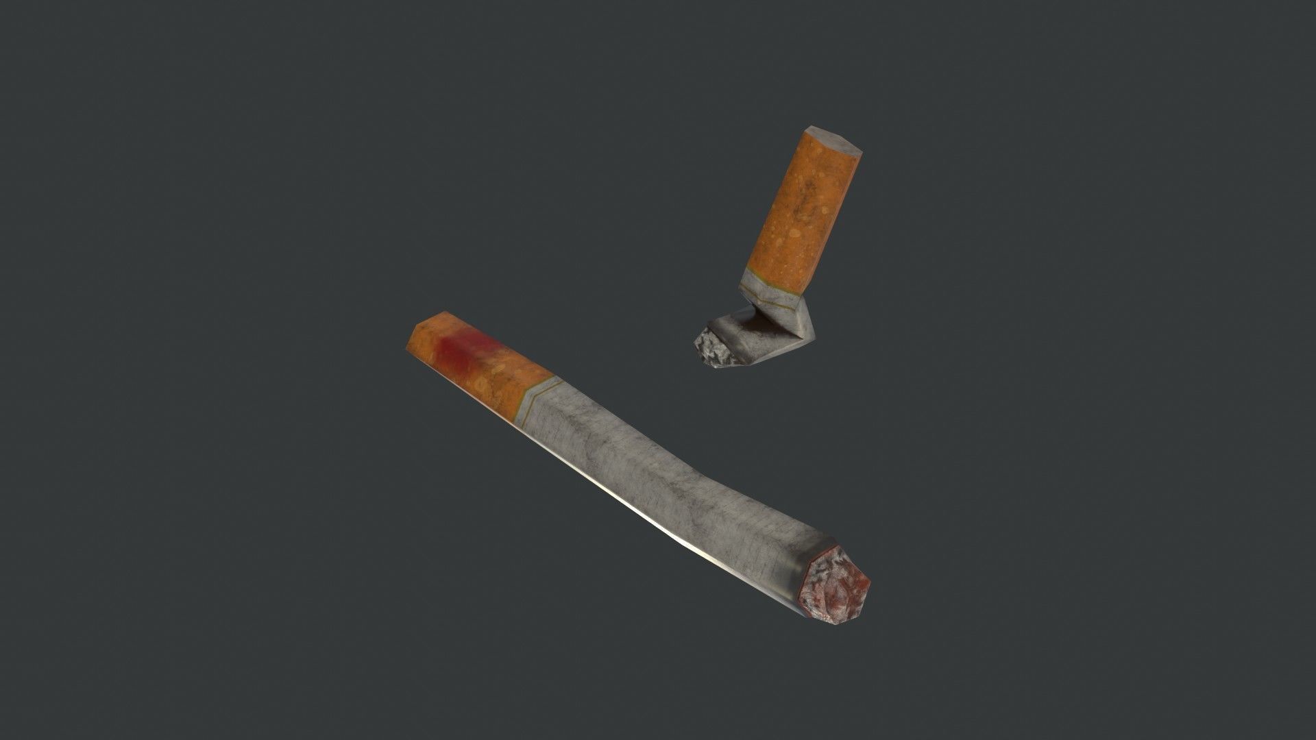 Cigarettes - Lit Used 2 Piece Set Free low-poly 3D model_7