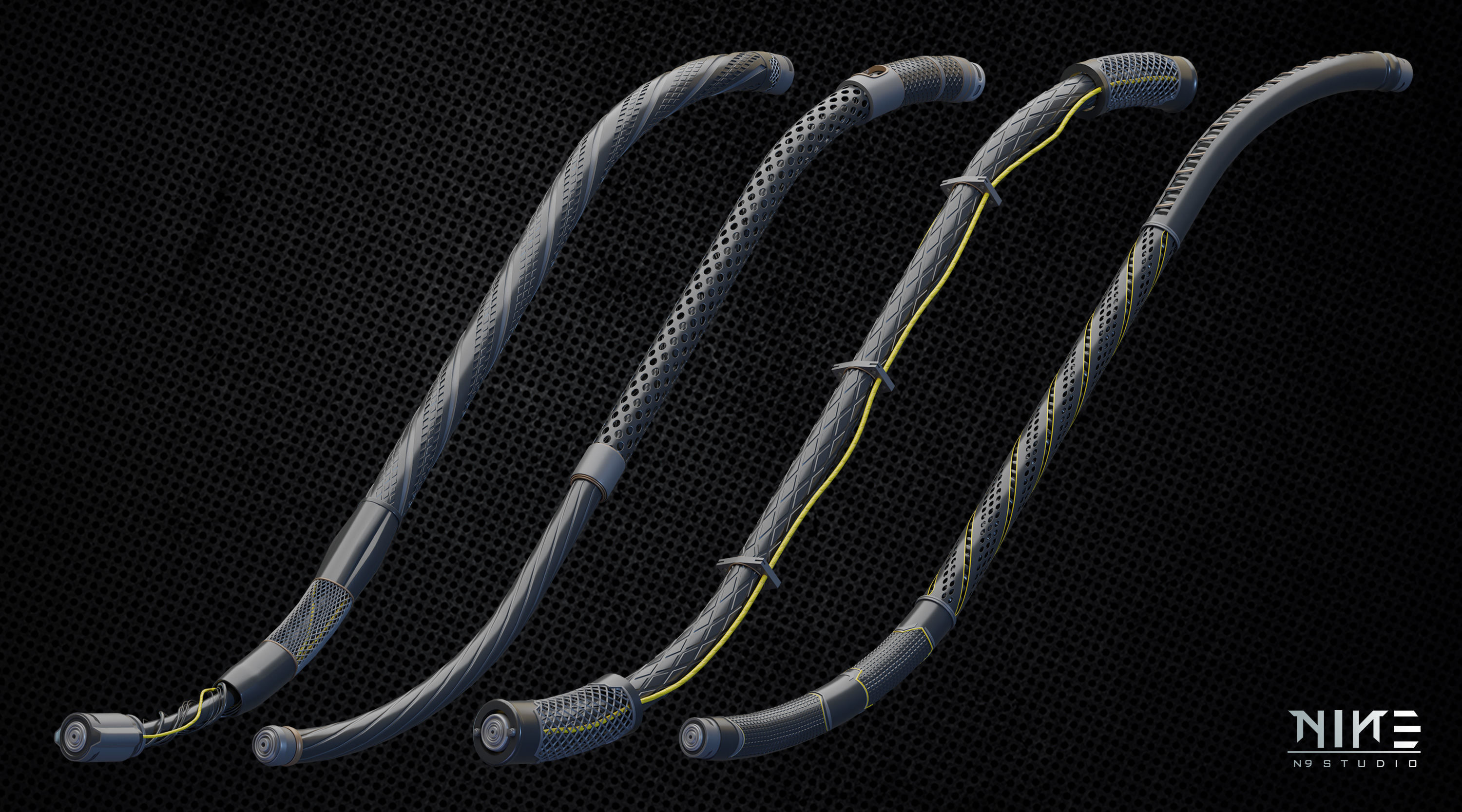 Cable and Wires and Cable Element 3D model_7