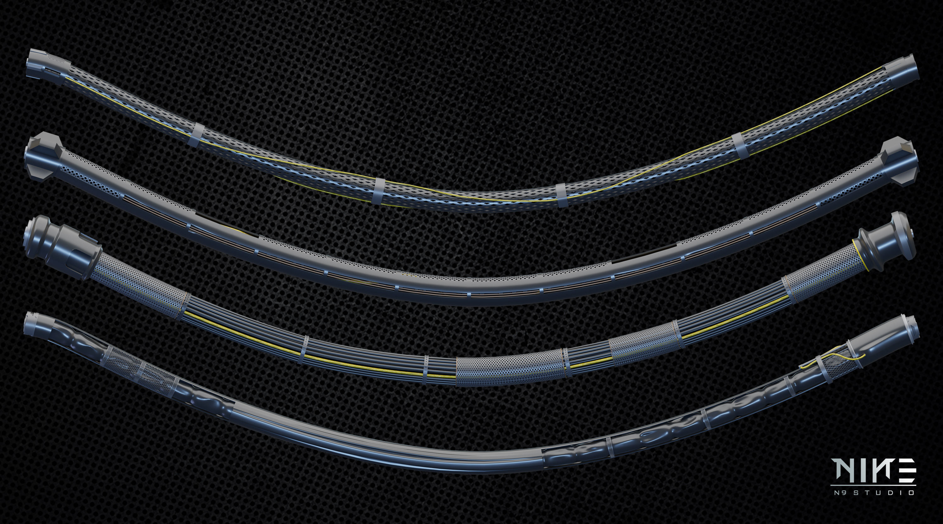 Cable and Wires and Cable Element 3D model_6
