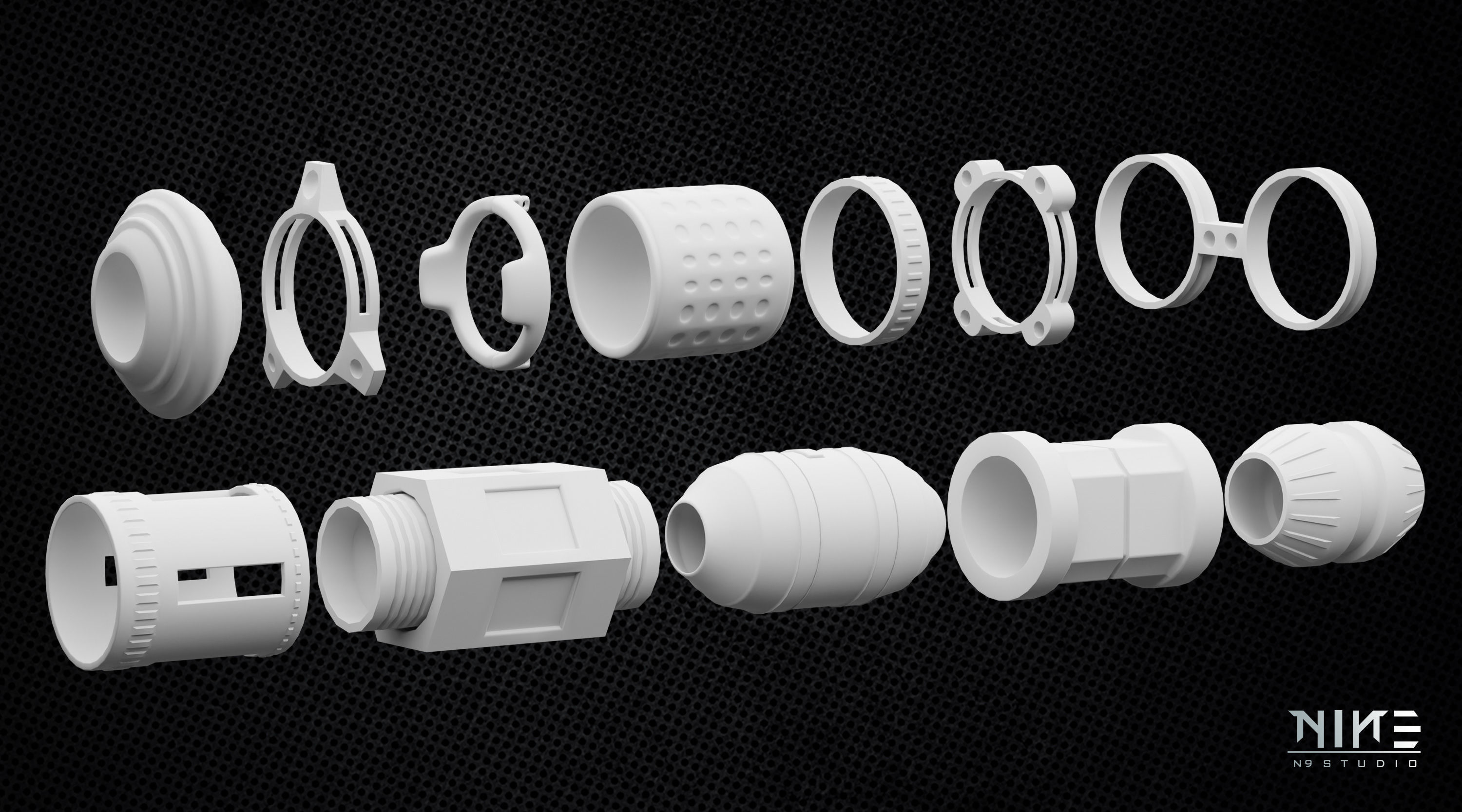 Cable and Wires and Cable Element 3D model_11