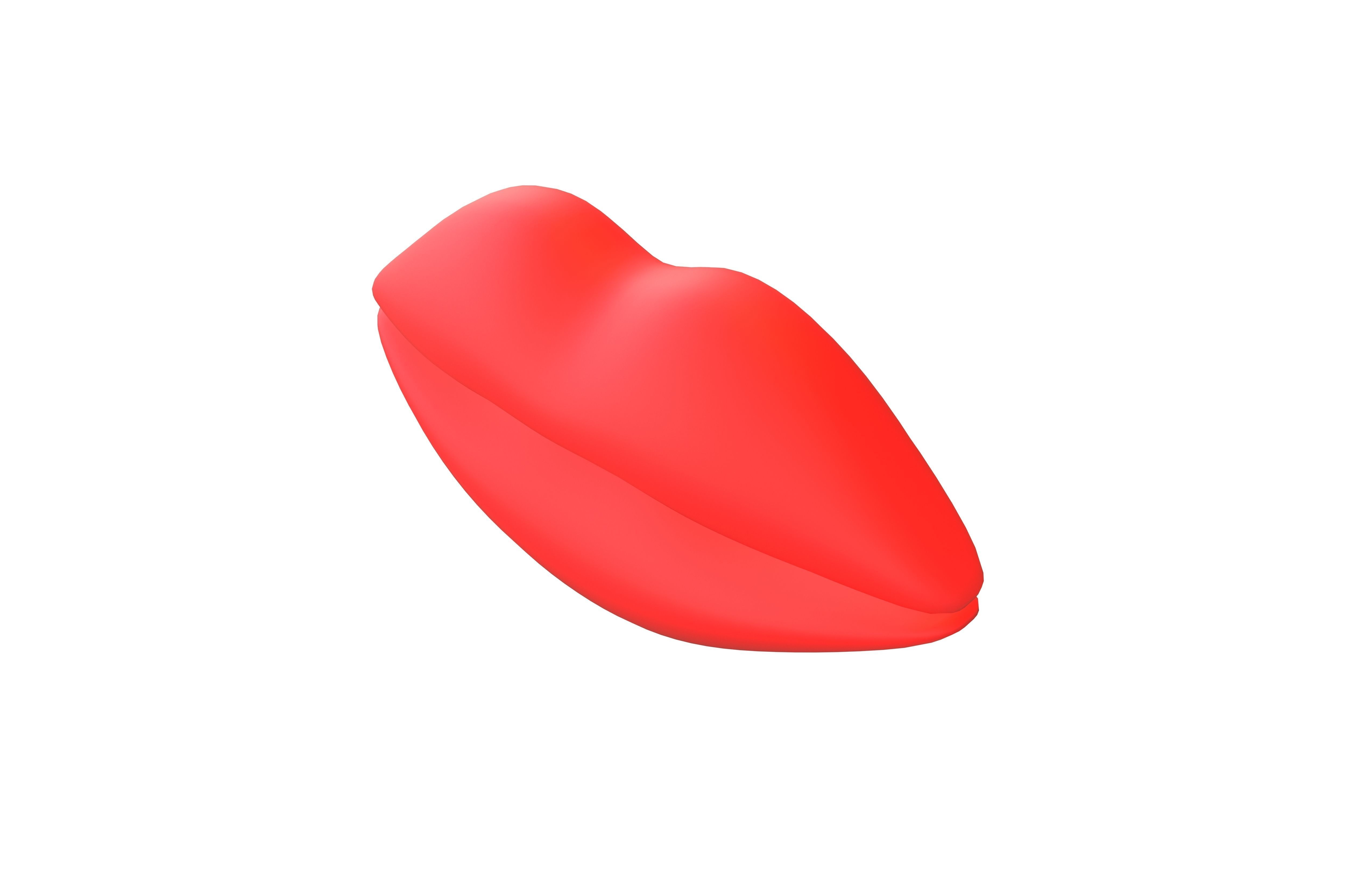 Cartoon Lips v1 001 Low-poly 3D model_1