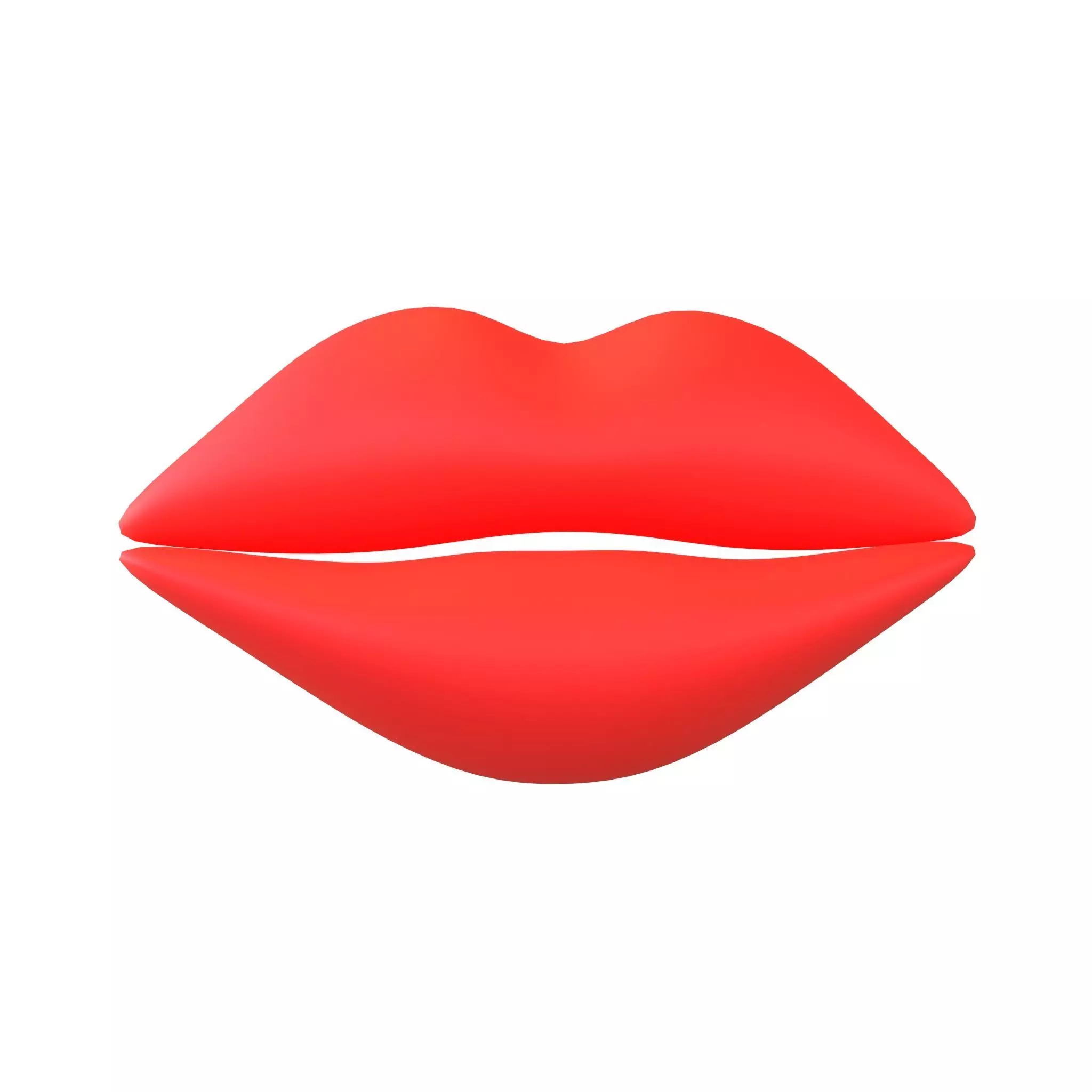 Cartoon Lips v1 001 Low-poly 3D model_0