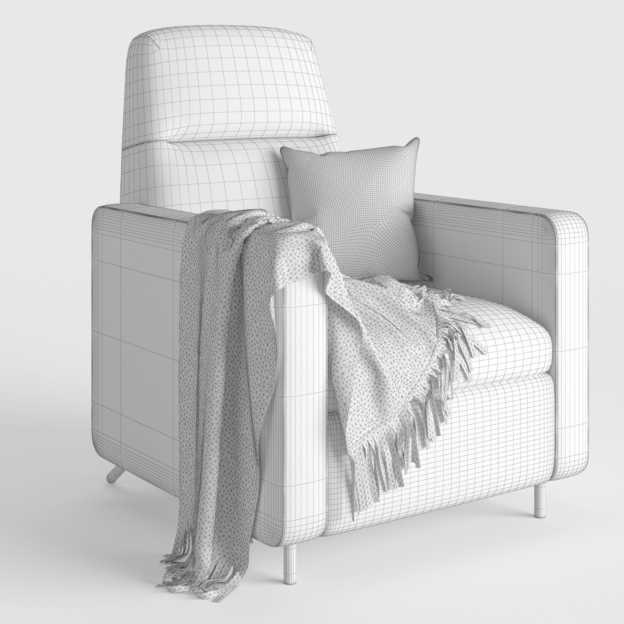 GISTAD Recliner Bomstad black 3D model_7