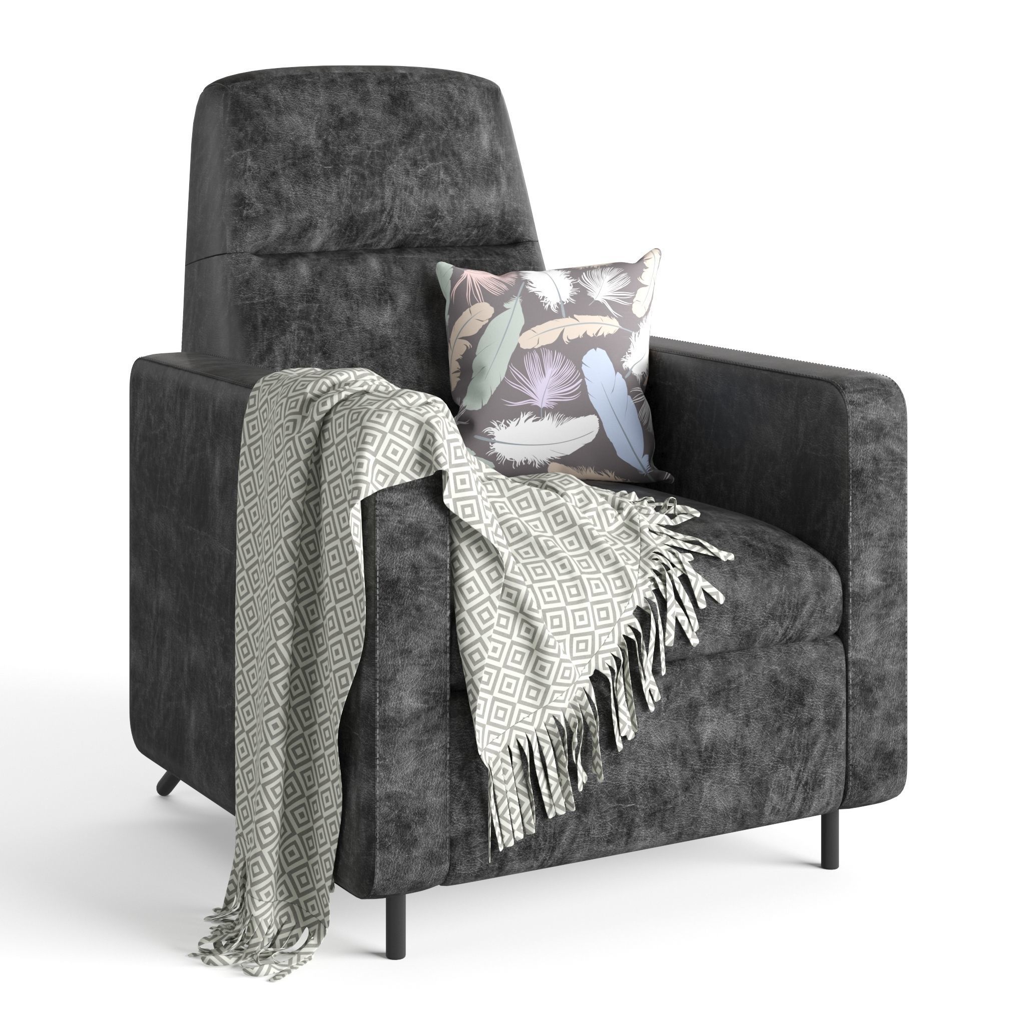 GISTAD Recliner Bomstad black 3D model_3