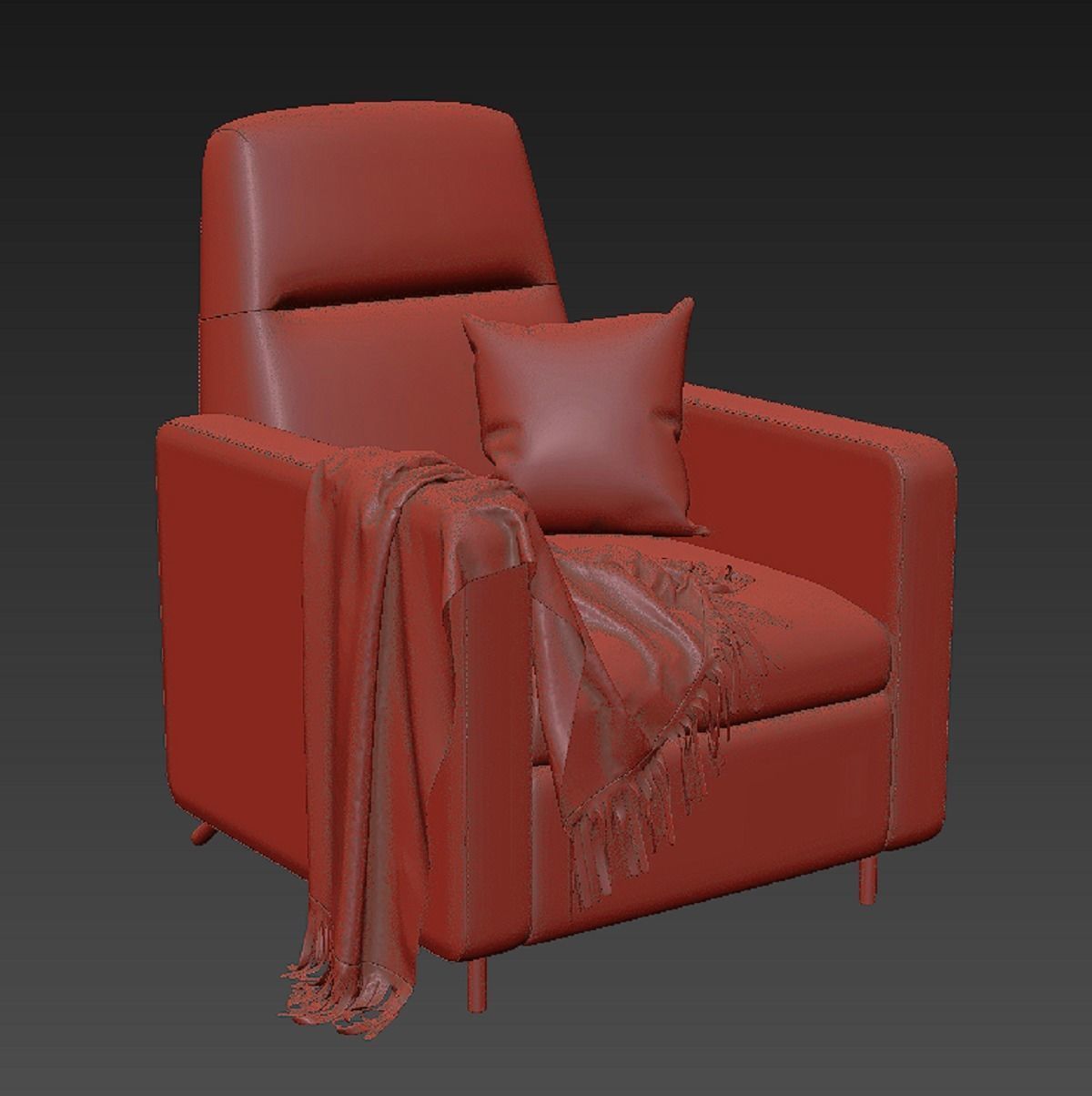 GISTAD Recliner Bomstad black 3D model_9