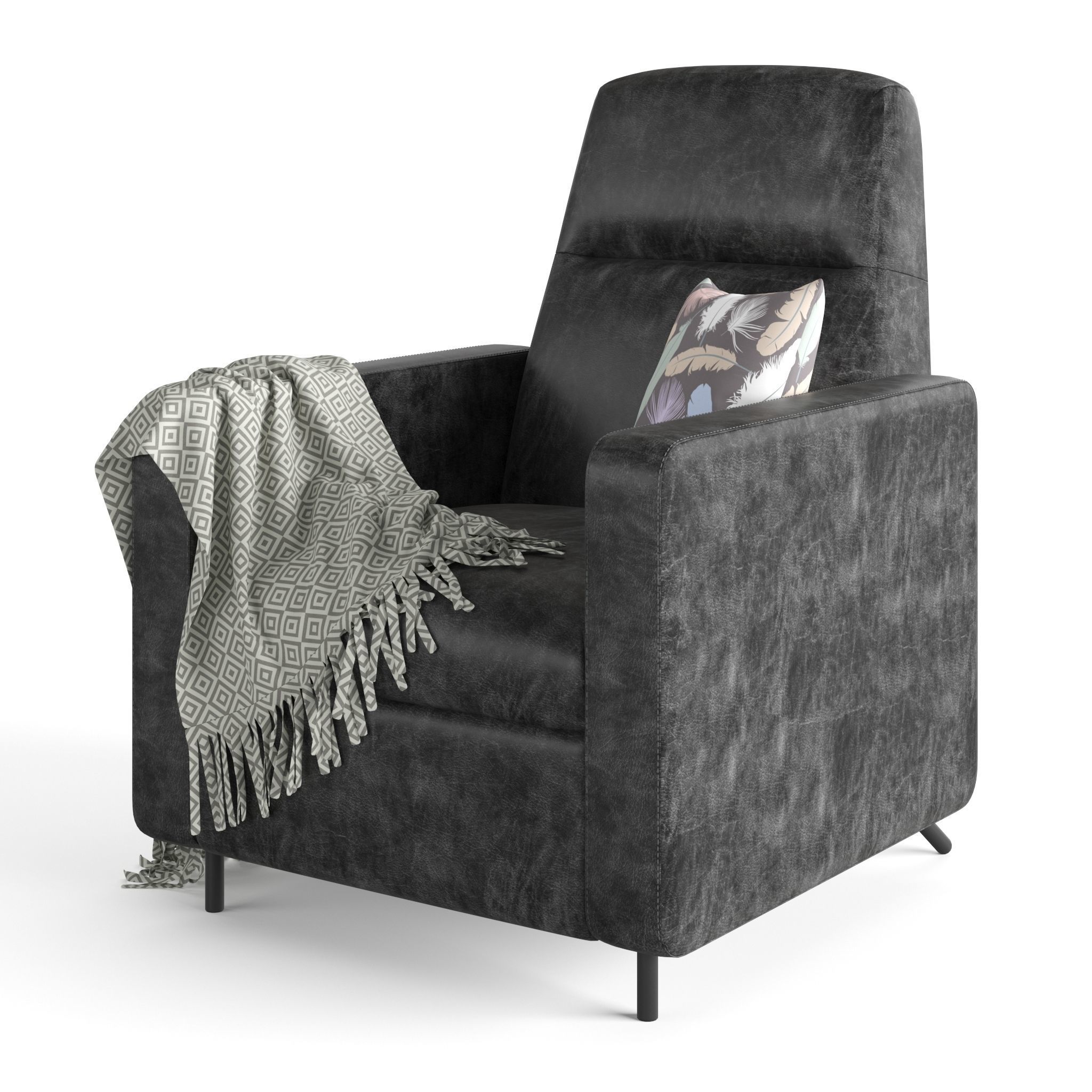 GISTAD Recliner Bomstad black 3D model_4