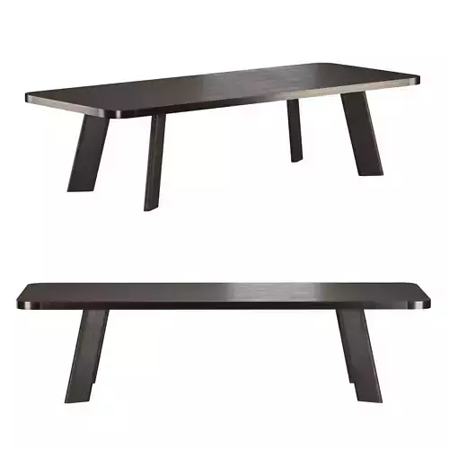 Native Rectangular Dining Table 3D model