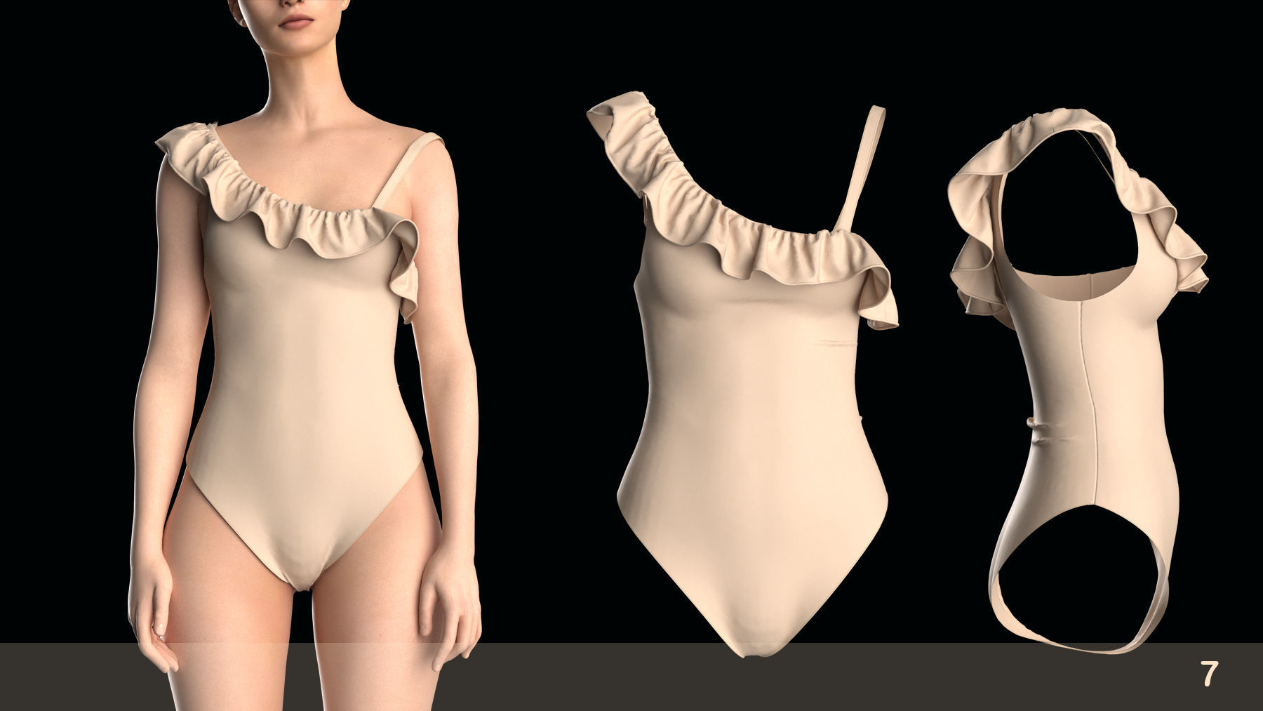 8 BIKINI SWIMSUIT PACK  3D model_9