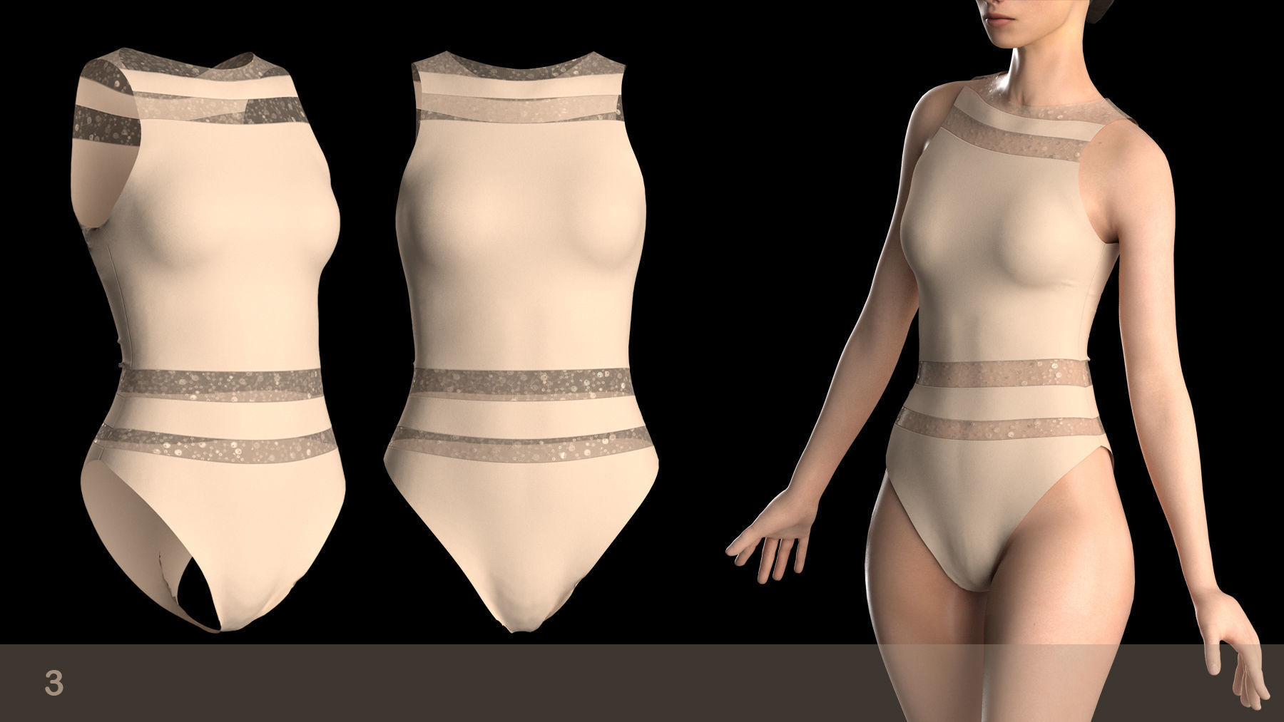 8 BIKINI SWIMSUIT PACK  3D model_3