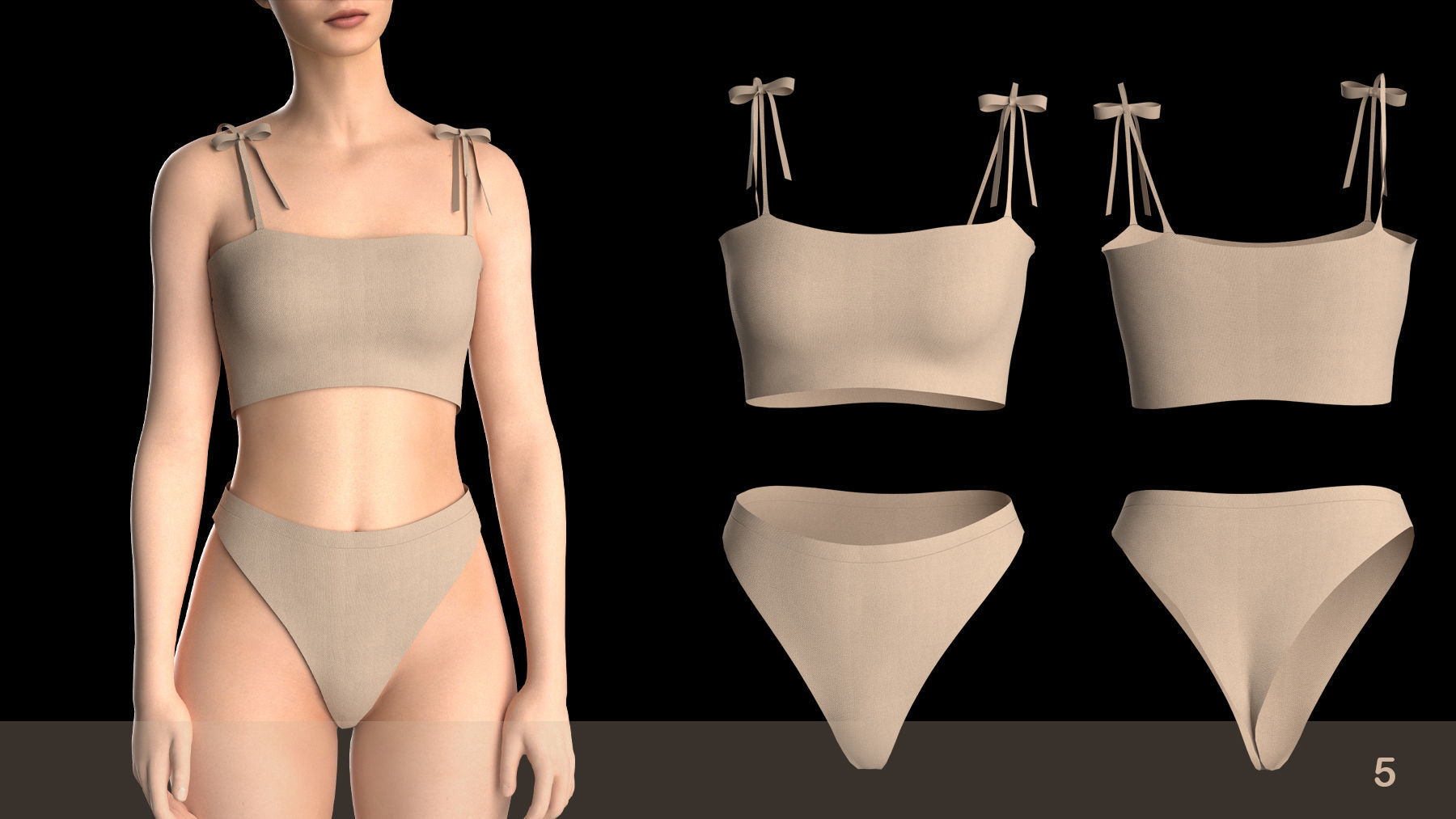 8 BIKINI SWIMSUIT PACK  3D model_5