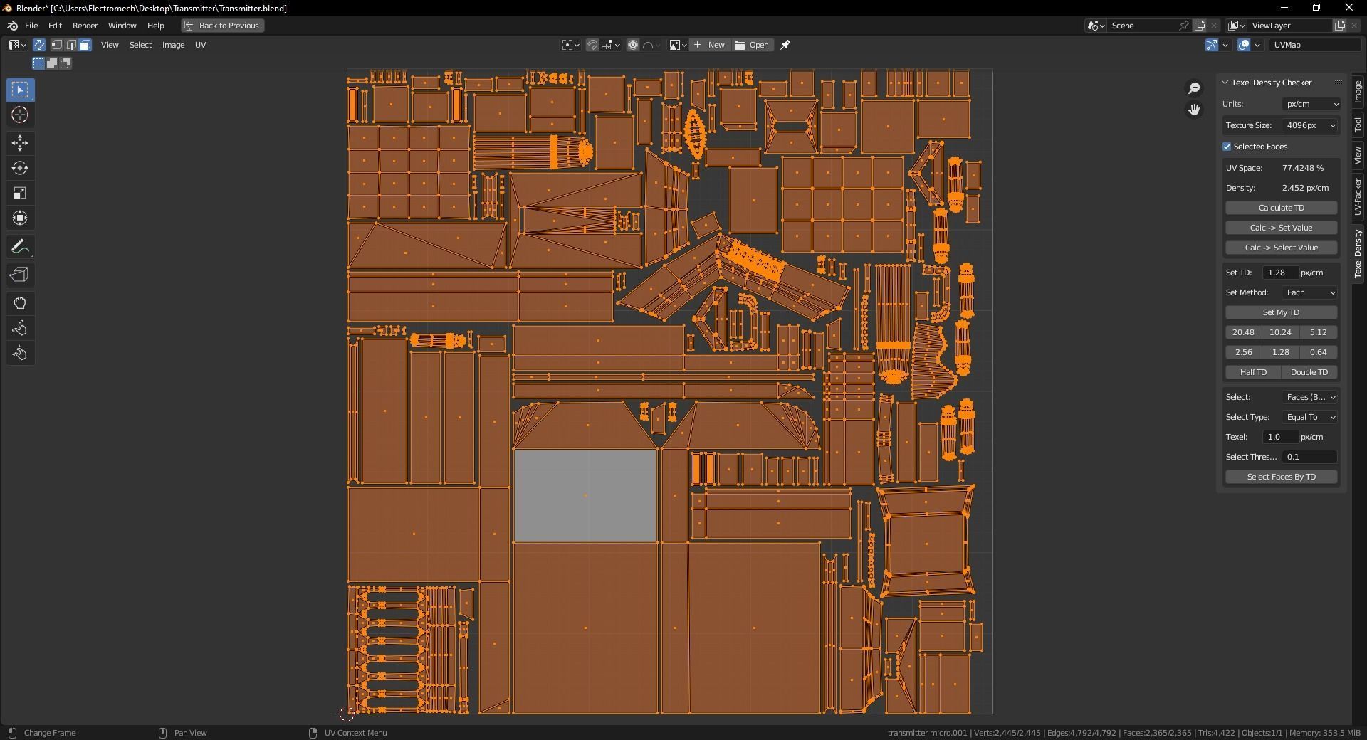 Transmitter walkie talkie Low-poly 3D model_16