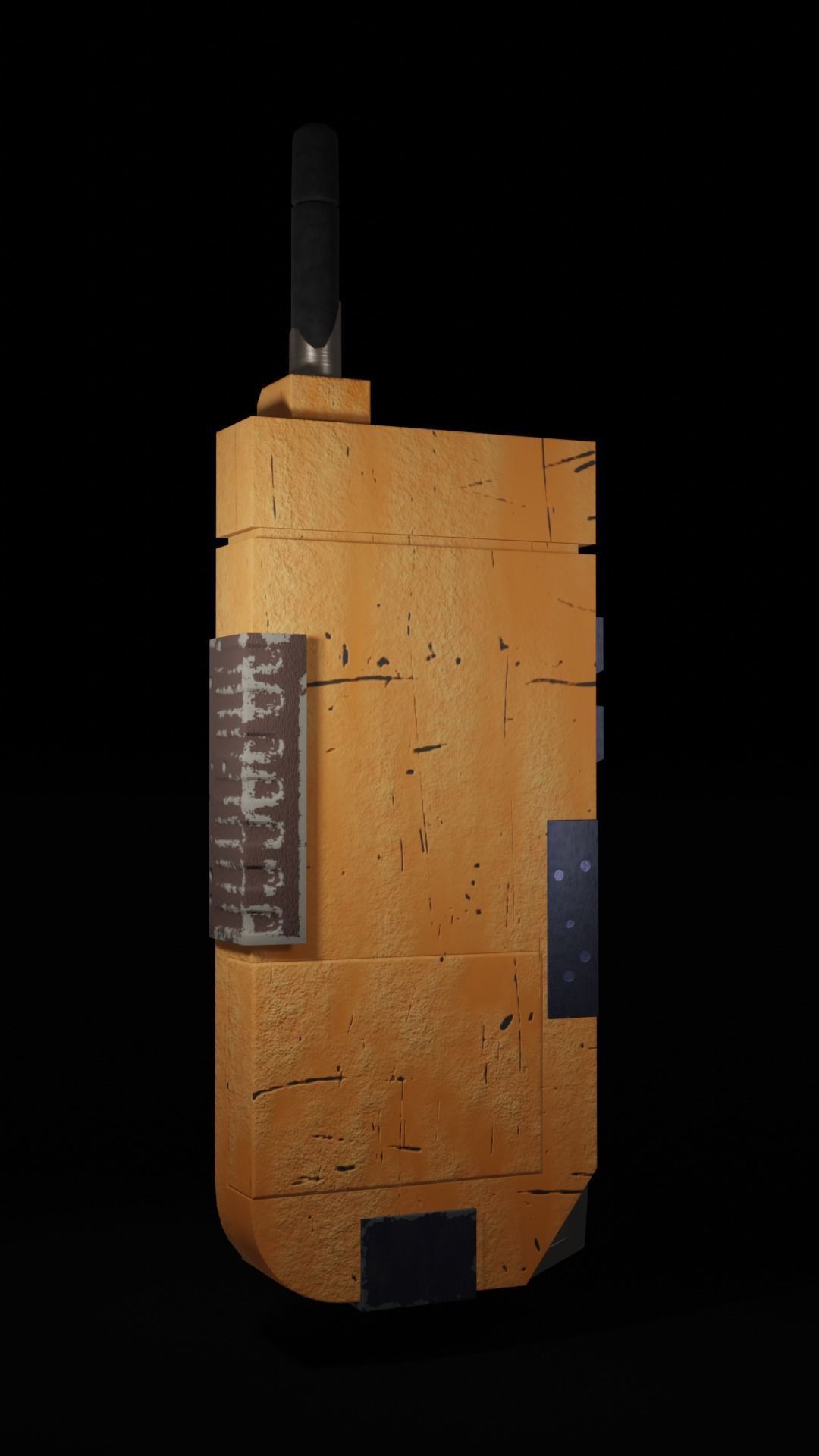 Transmitter walkie talkie Low-poly 3D model_13