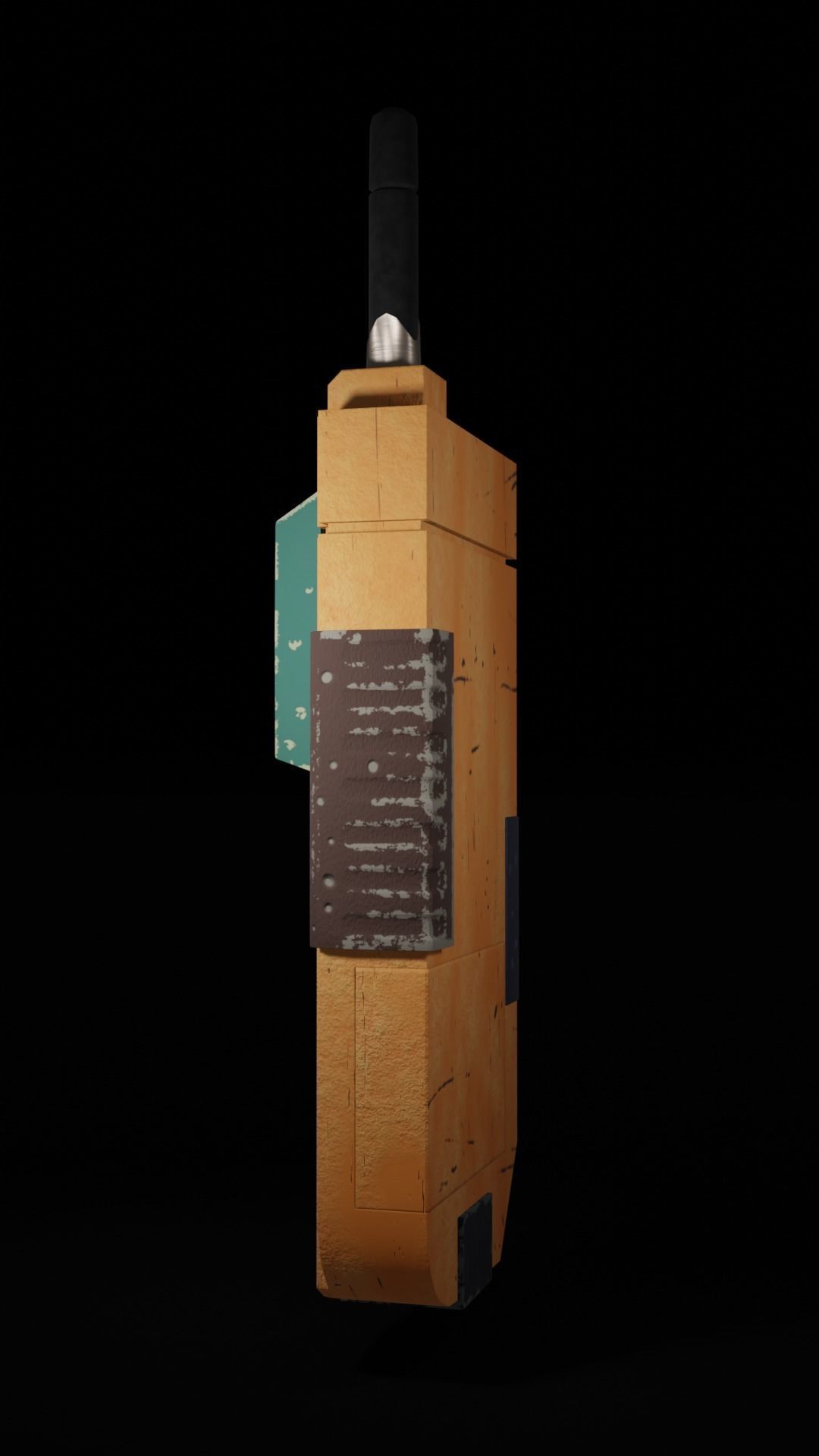 Transmitter walkie talkie Low-poly 3D model_2