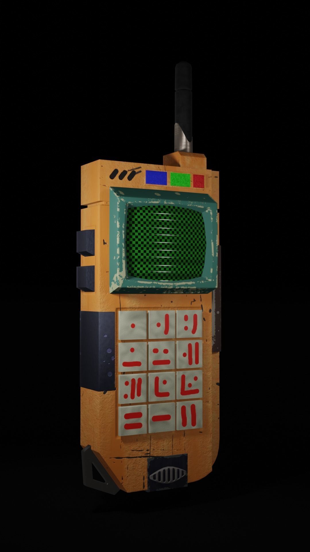 Transmitter walkie talkie Low-poly 3D model_1