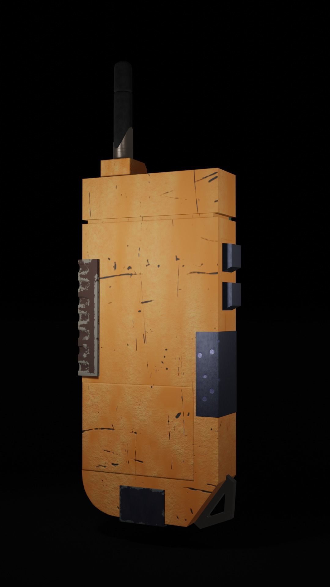 Transmitter walkie talkie Low-poly 3D model_11