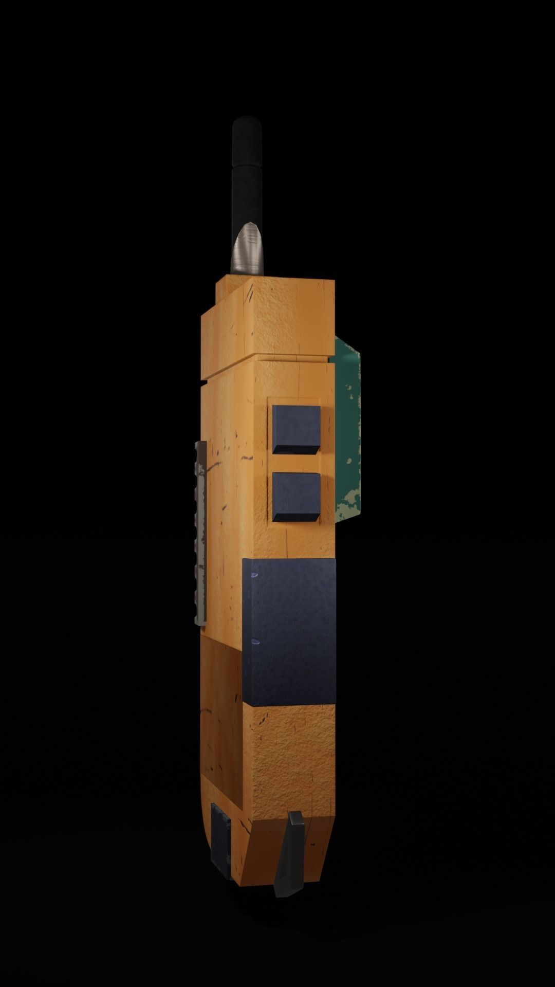 Transmitter walkie talkie Low-poly 3D model_9