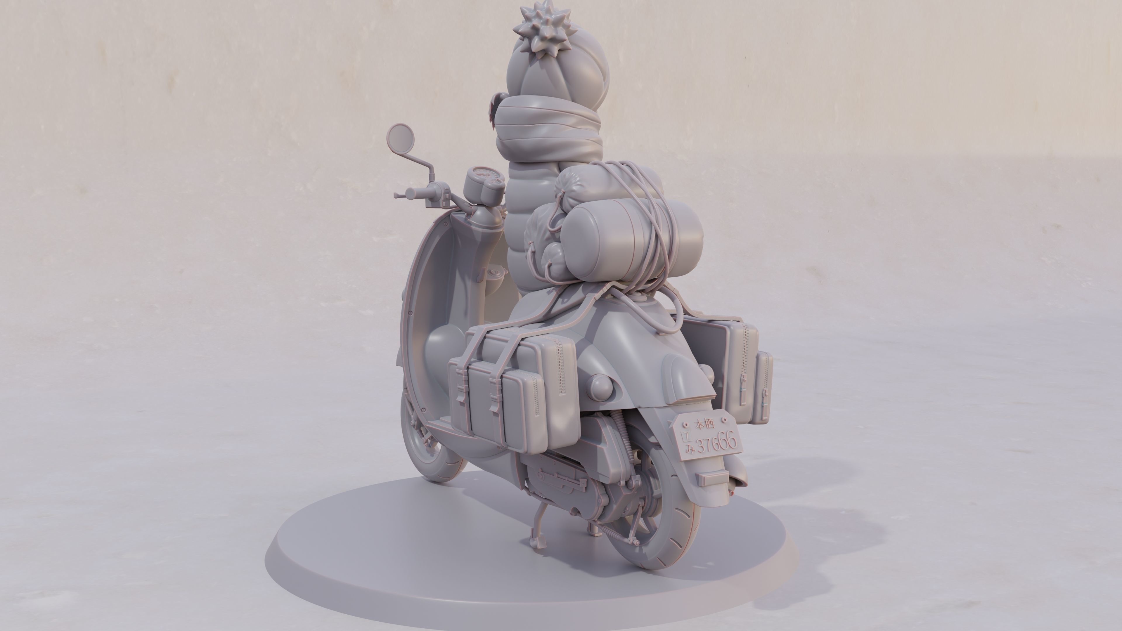 Shima Rin - Yuru Camp 3D Print Figurine 3D print model_41