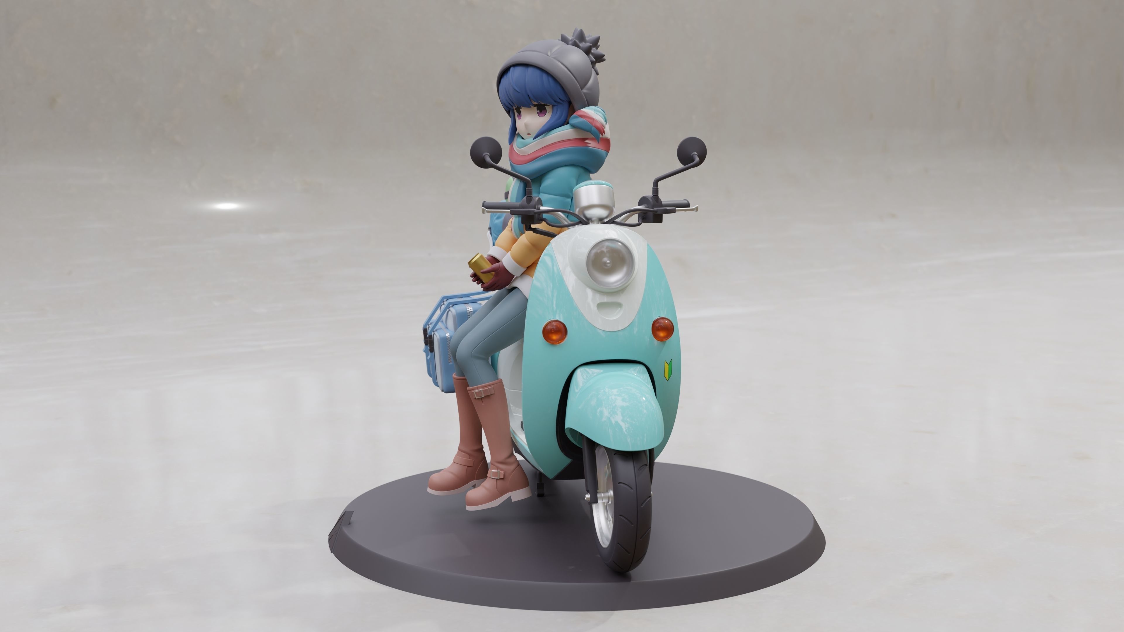 Shima Rin - Yuru Camp 3D Print Figurine 3D print model_28