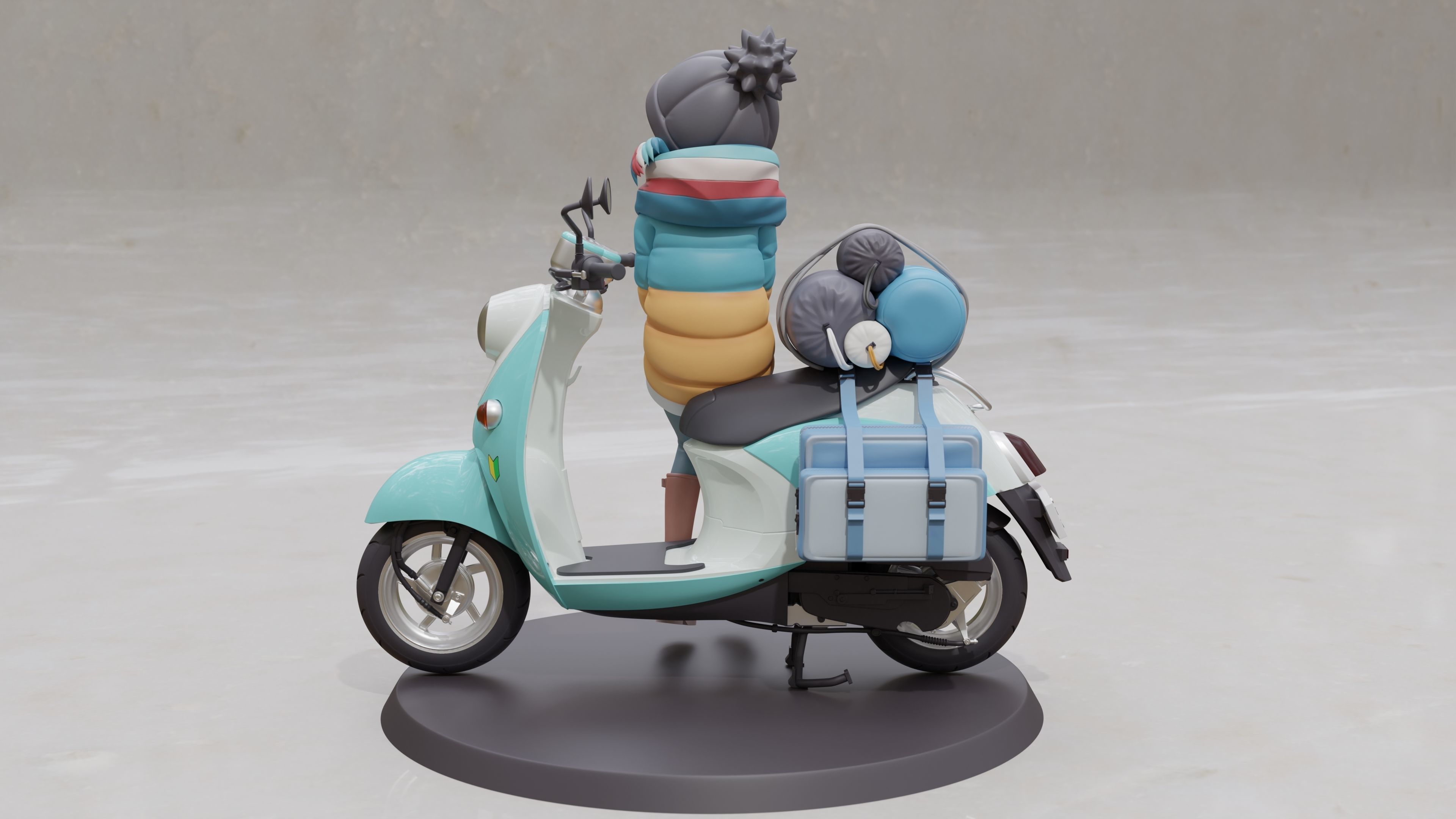 Shima Rin - Yuru Camp 3D Print Figurine 3D print model_26