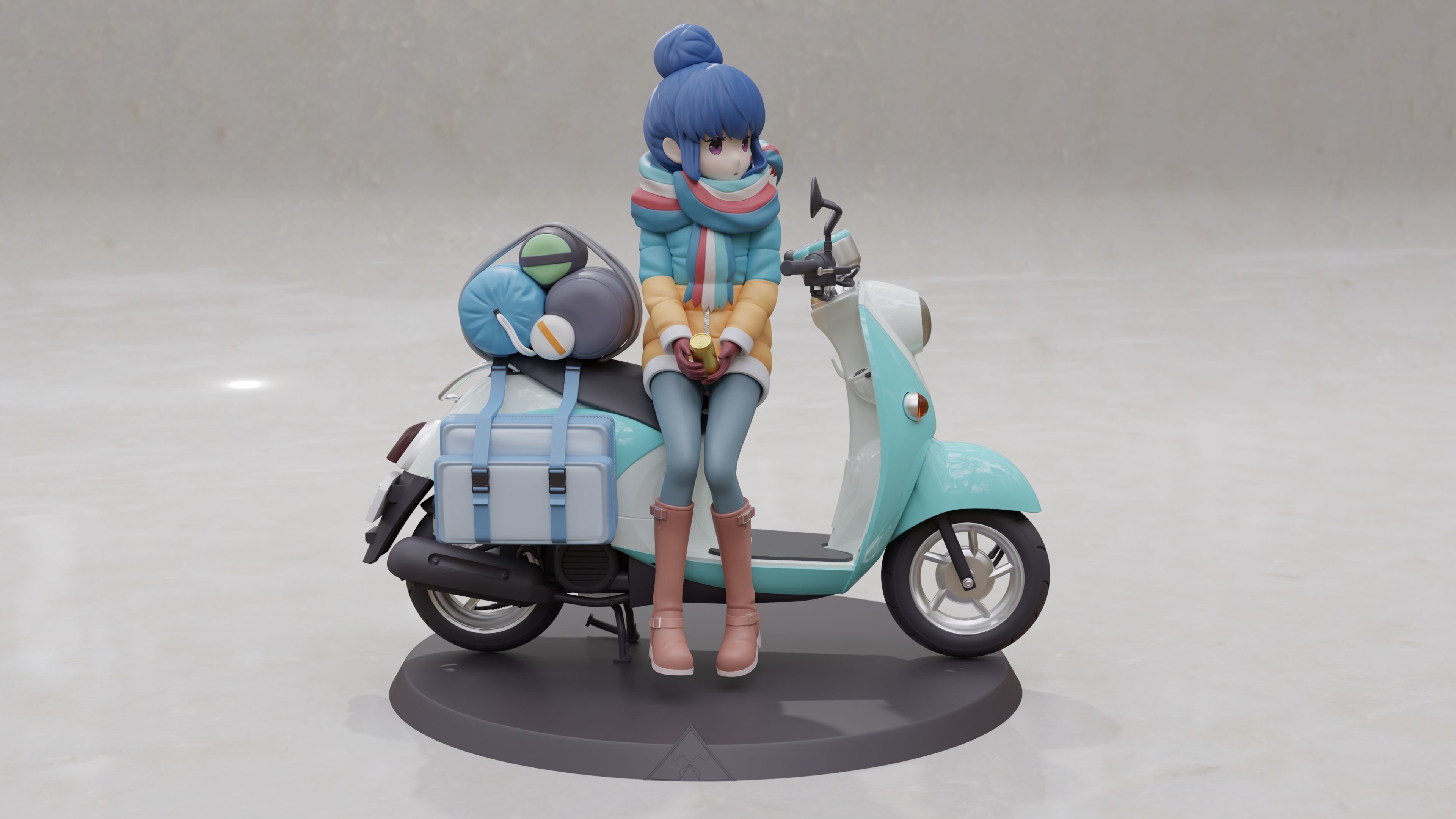 Shima Rin - Yuru Camp 3D Print Figurine 3D print model_21