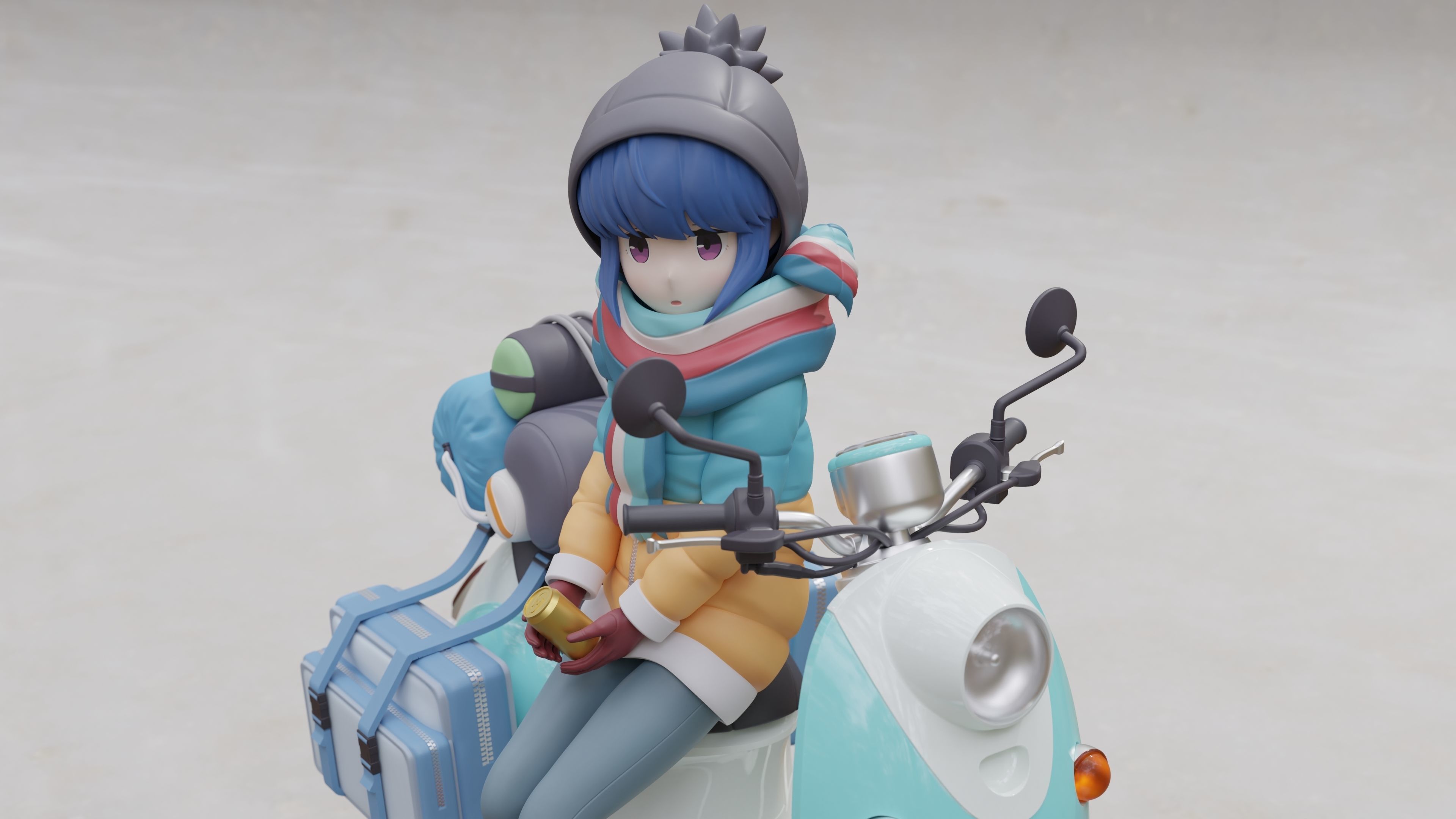 Shima Rin - Yuru Camp 3D Print Figurine 3D print model_29