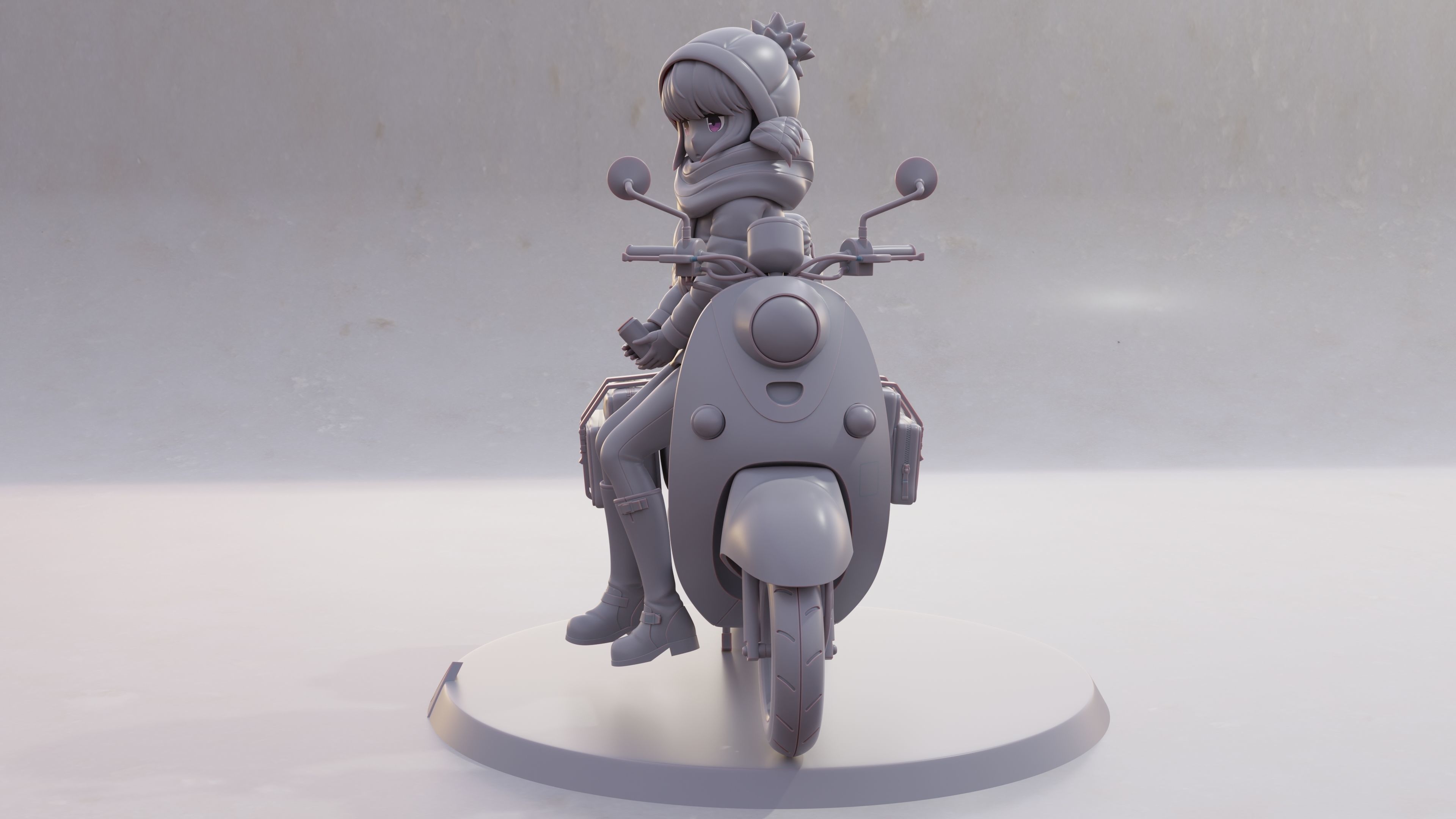 Shima Rin - Yuru Camp 3D Print Figurine 3D print model_44