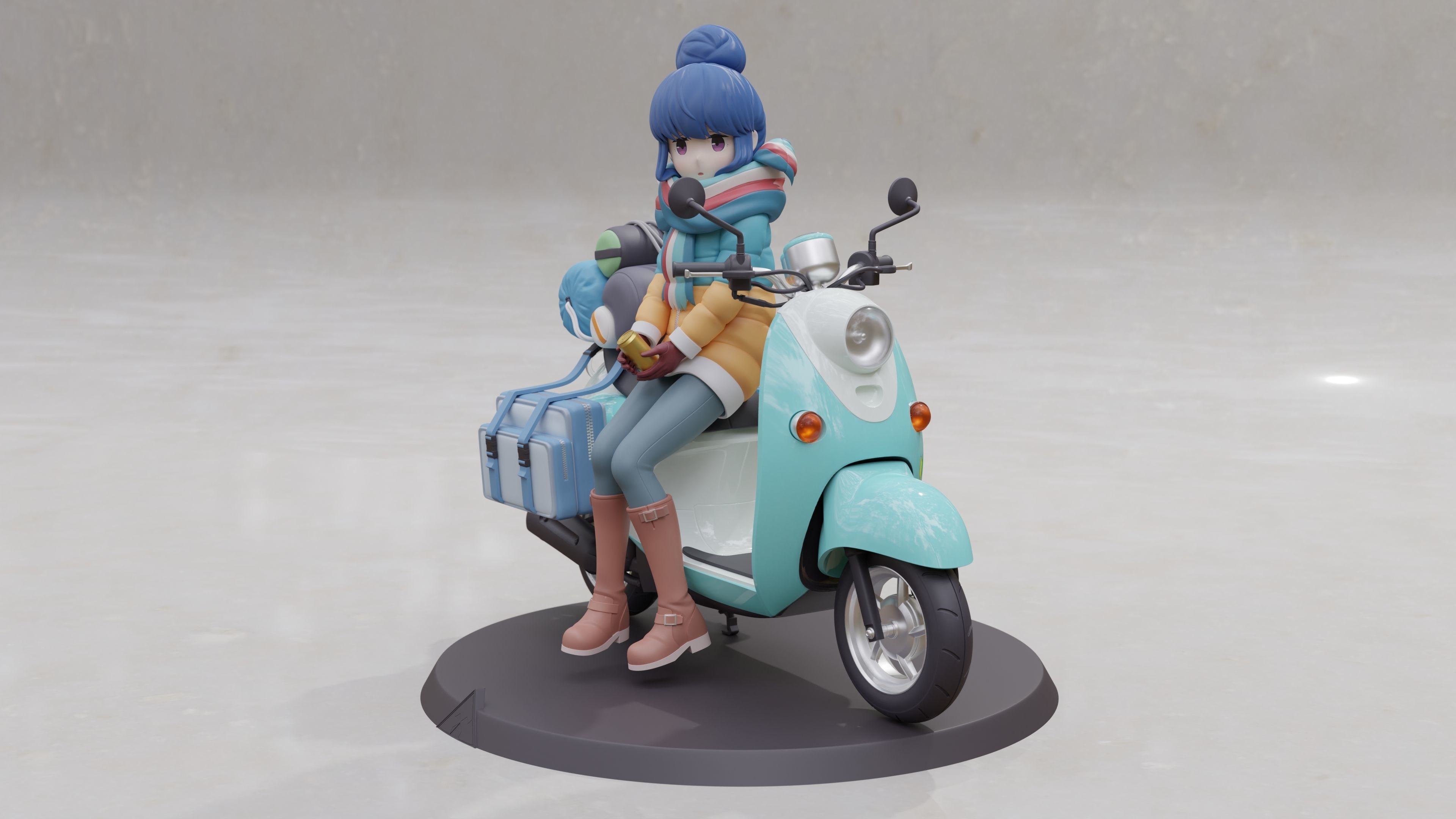 Shima Rin - Yuru Camp 3D Print Figurine 3D print model_19
