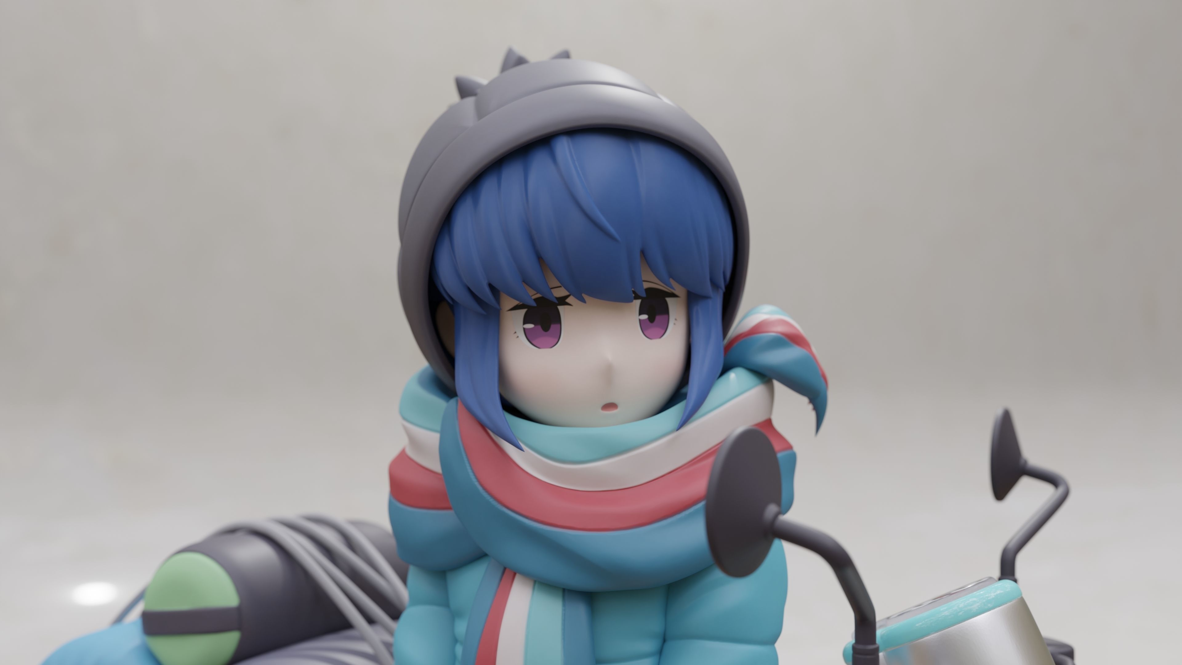 Shima Rin - Yuru Camp 3D Print Figurine 3D print model_31