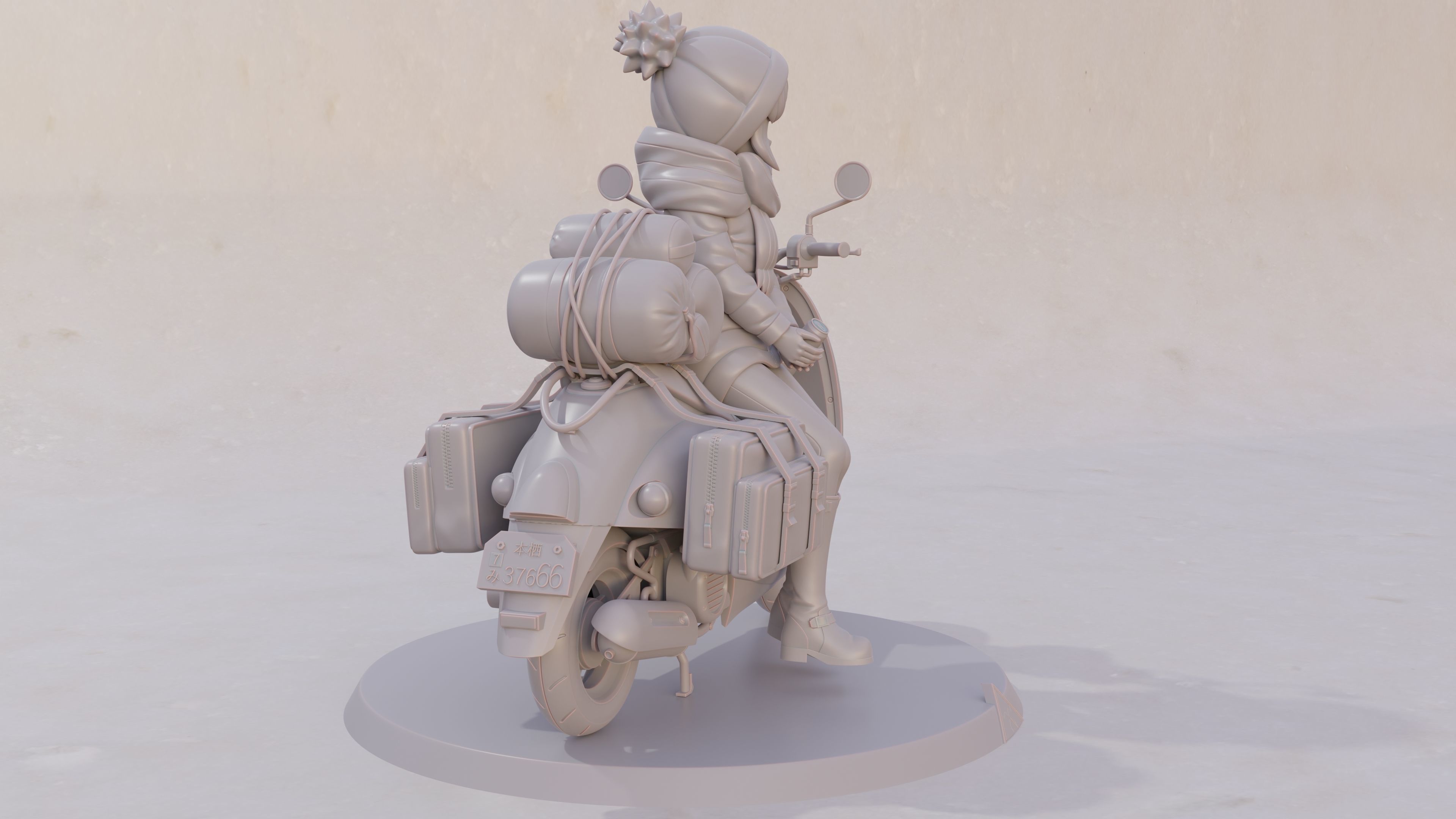 Shima Rin - Yuru Camp 3D Print Figurine 3D print model_40