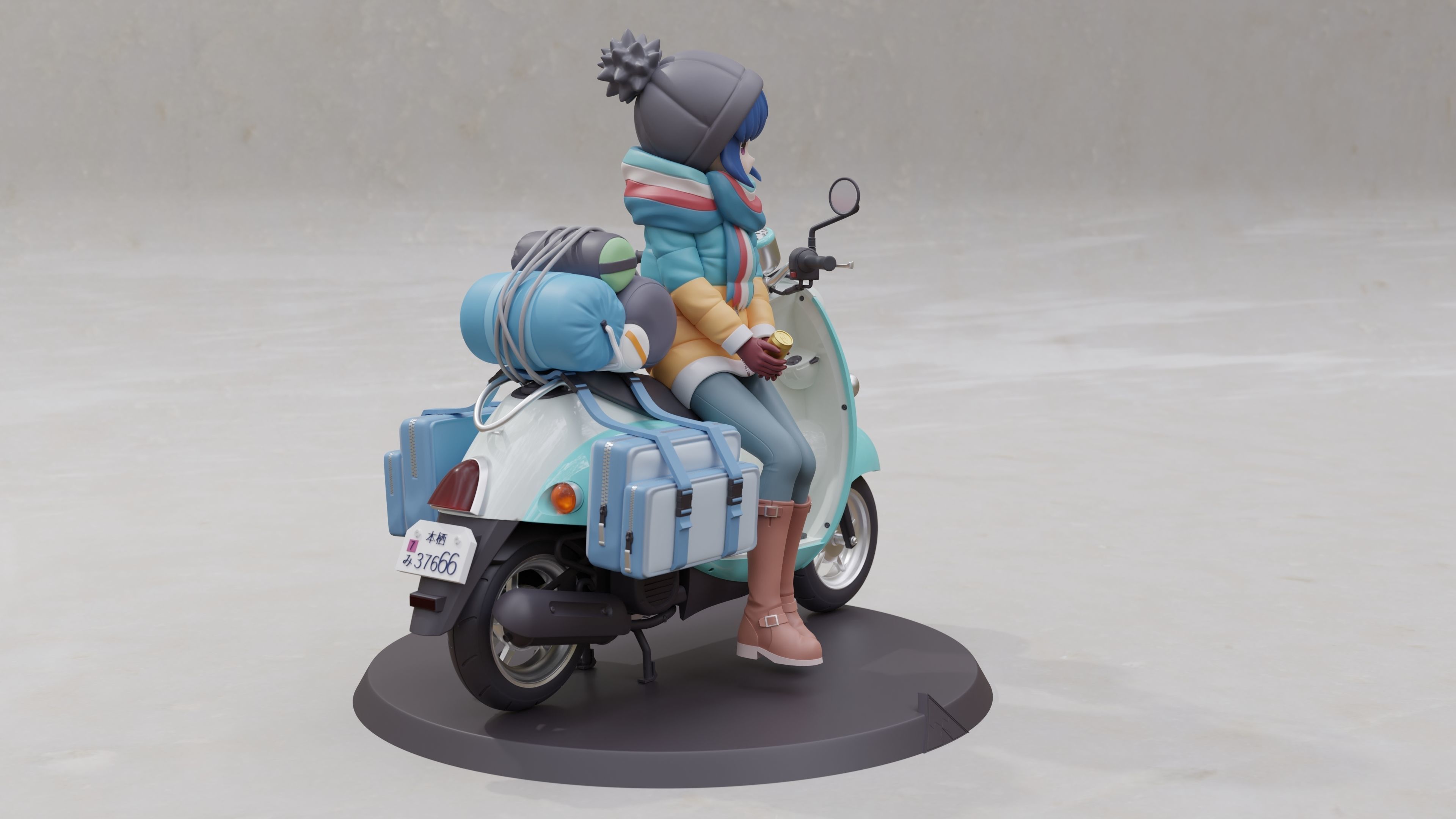 Shima Rin - Yuru Camp 3D Print Figurine 3D print model_22