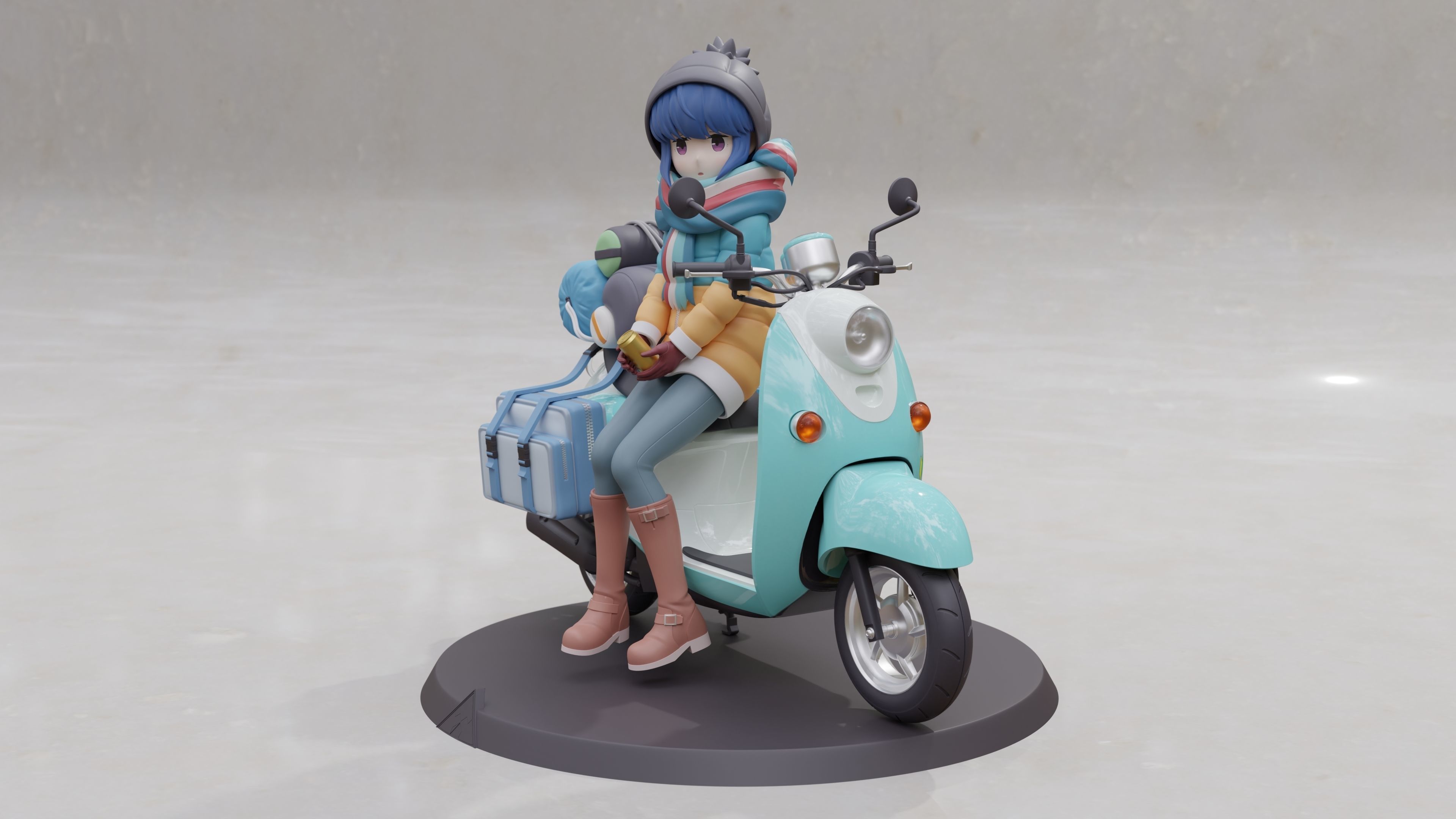 Shima Rin - Yuru Camp 3D Print Figurine 3D print model_18
