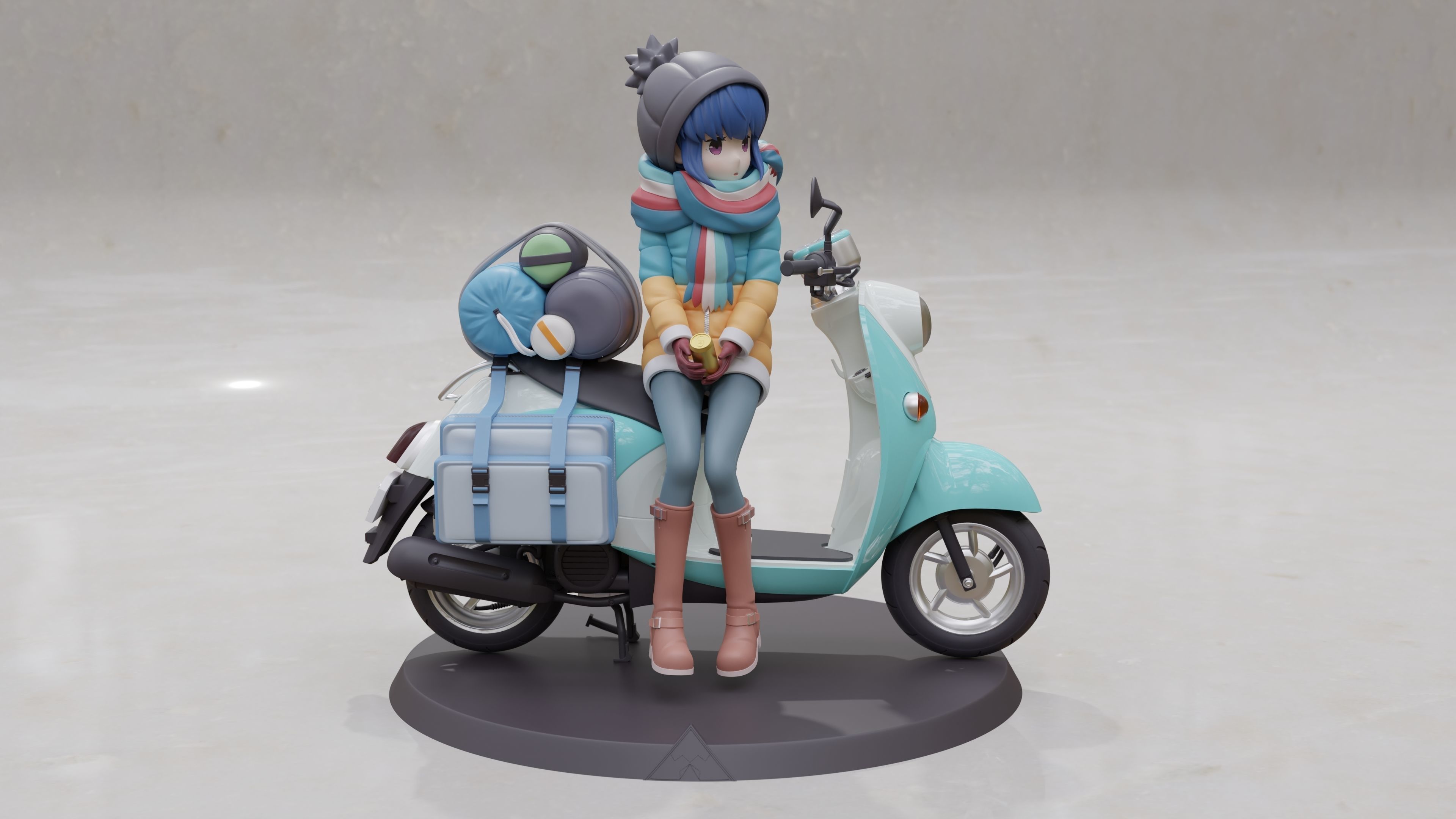 Shima Rin - Yuru Camp 3D Print Figurine 3D print model_20