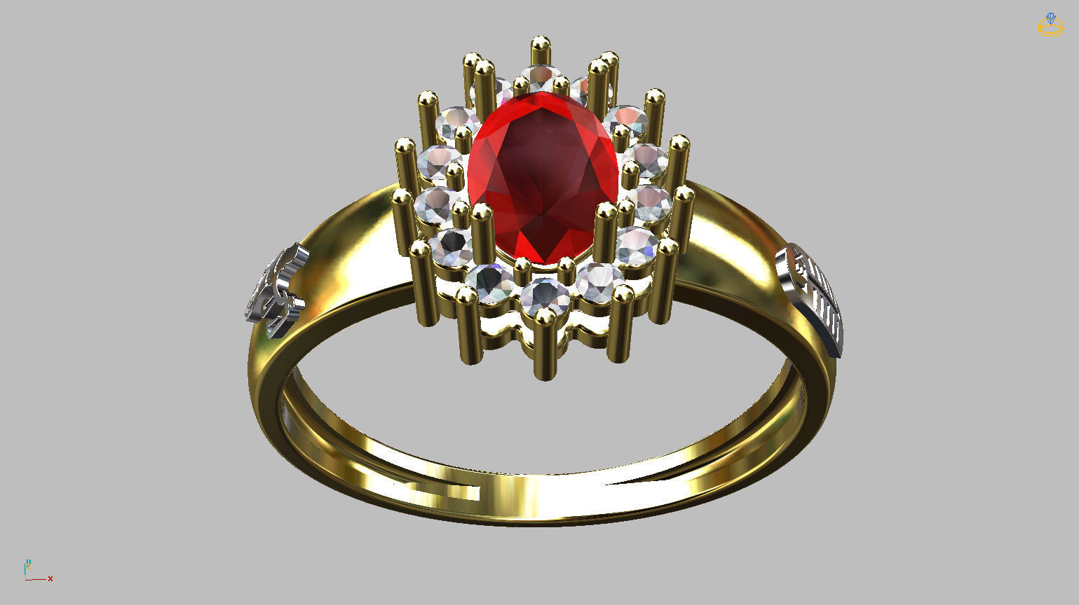 Graduation Ring 3D print model_9