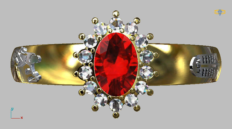 Graduation Ring 3D print model_12