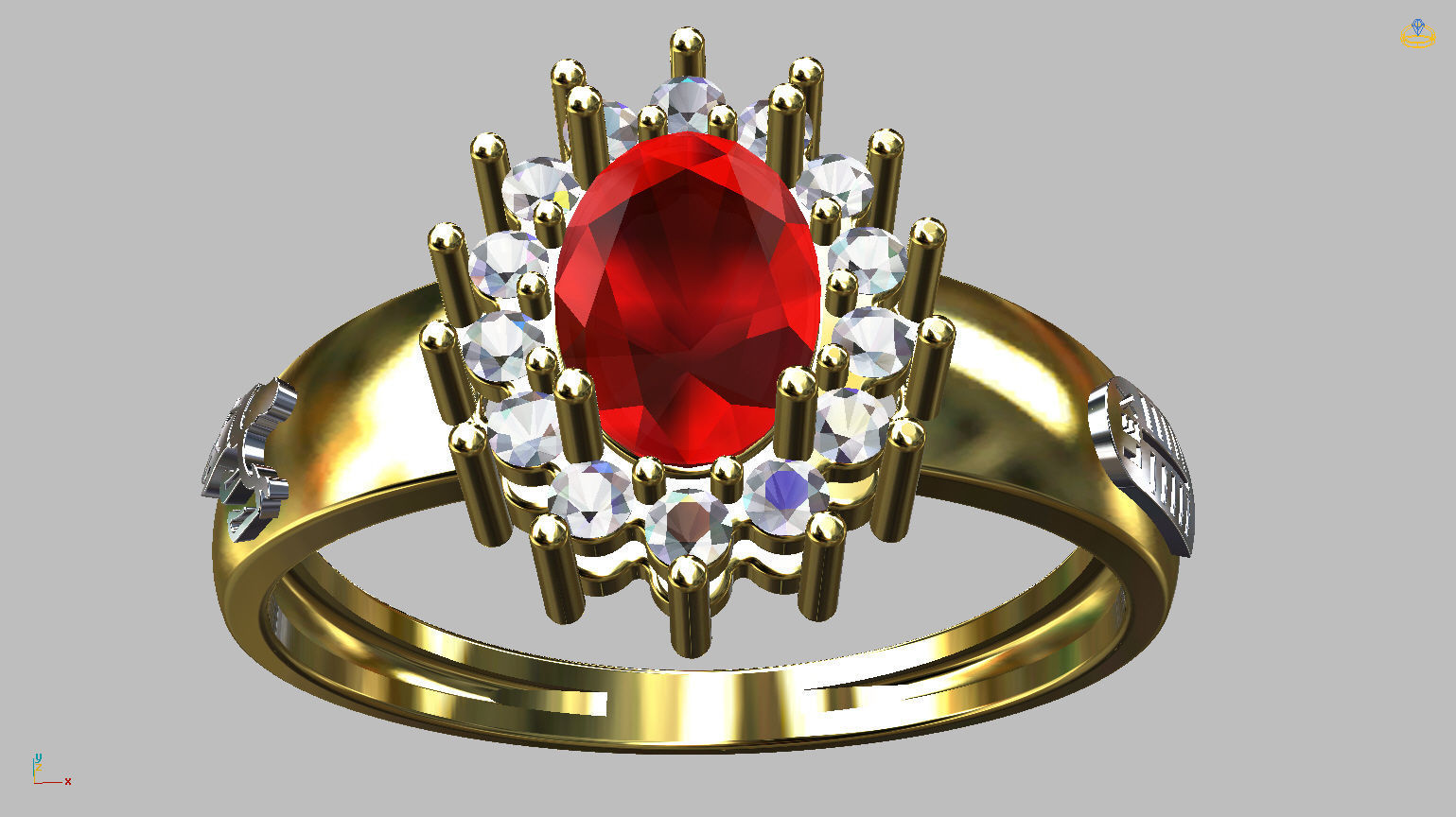 Graduation Ring 3D print model_4