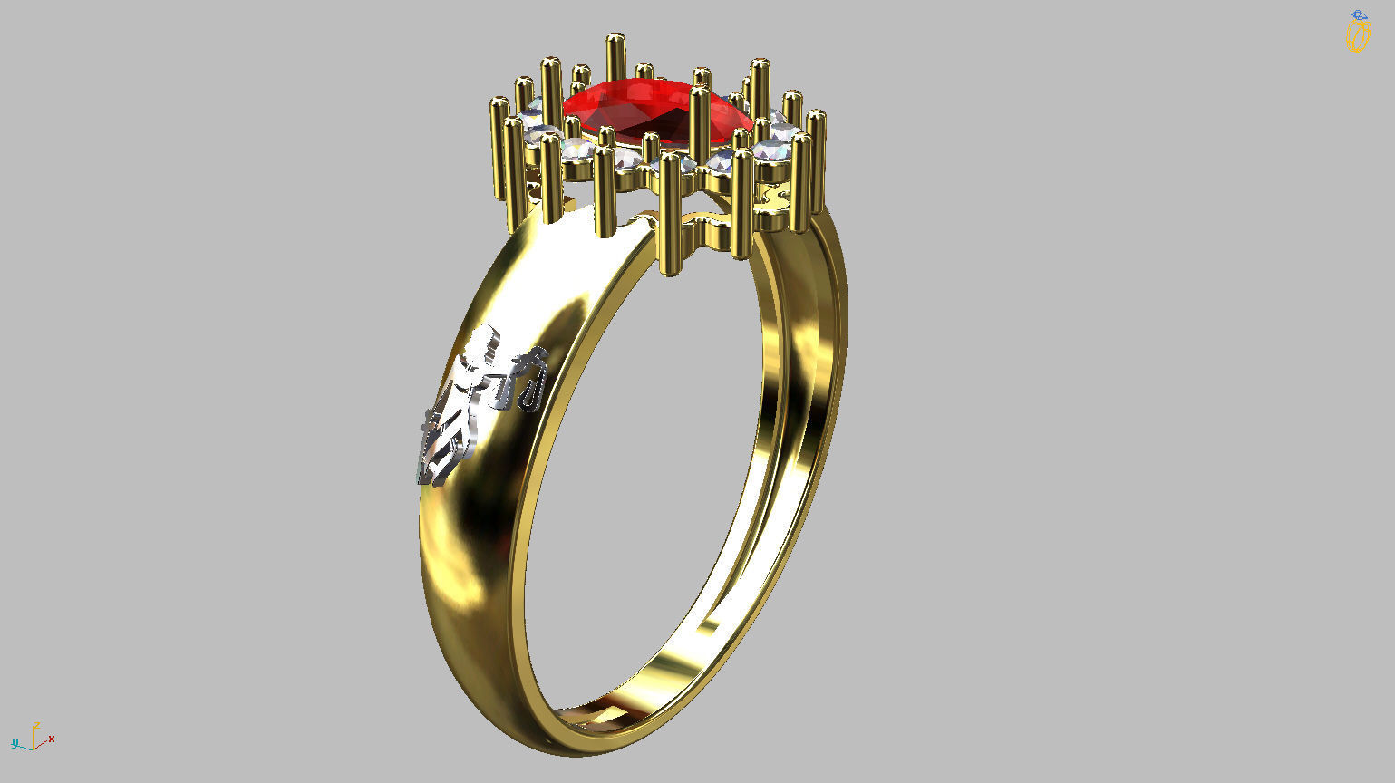 Graduation Ring 3D print model_5